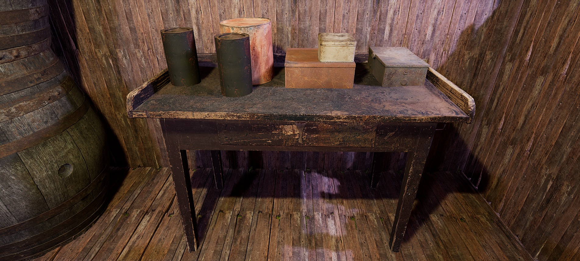 Wooden Log Cabin in a Fantasy Forest Free 3D model_32