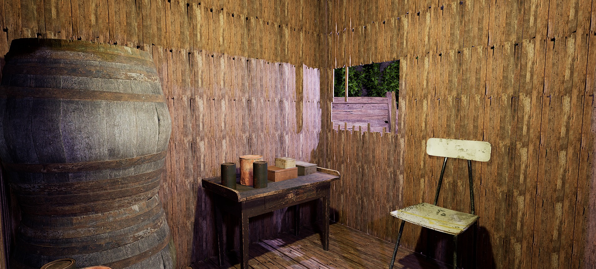 Wooden Log Cabin in a Fantasy Forest Free 3D model_31