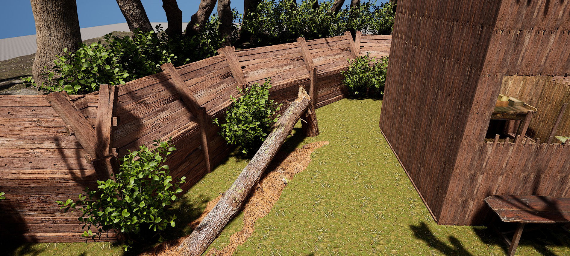 Wooden Log Cabin in a Fantasy Forest Free 3D model_18