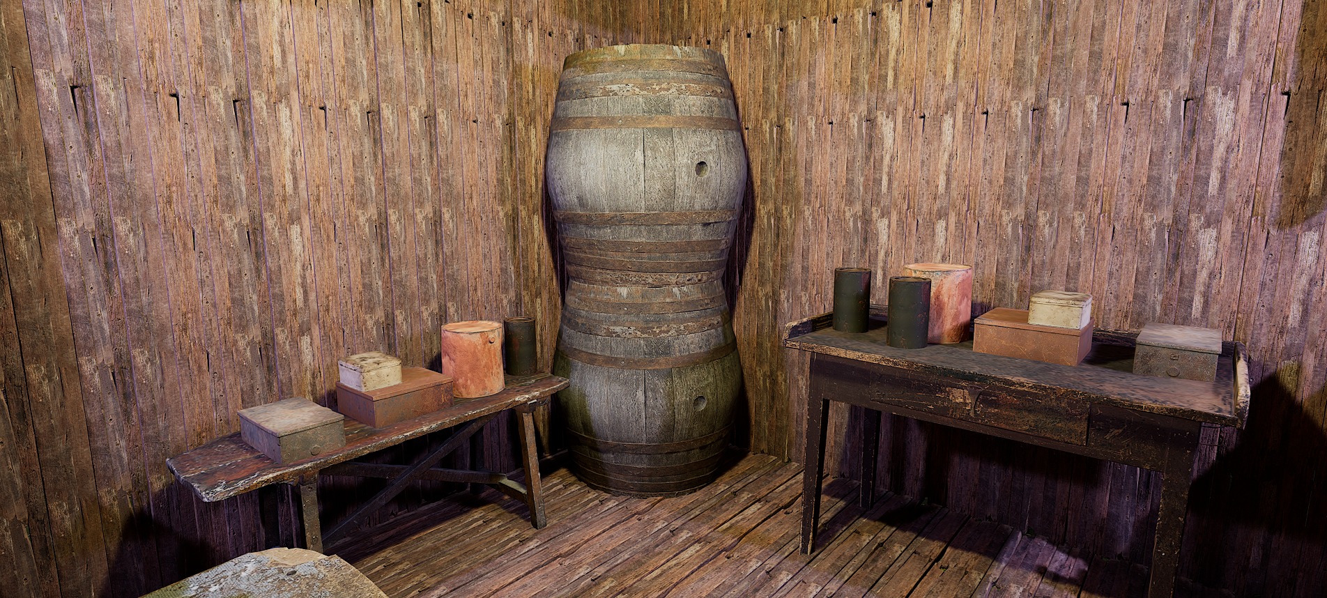 Wooden Log Cabin in a Fantasy Forest Free 3D model_28