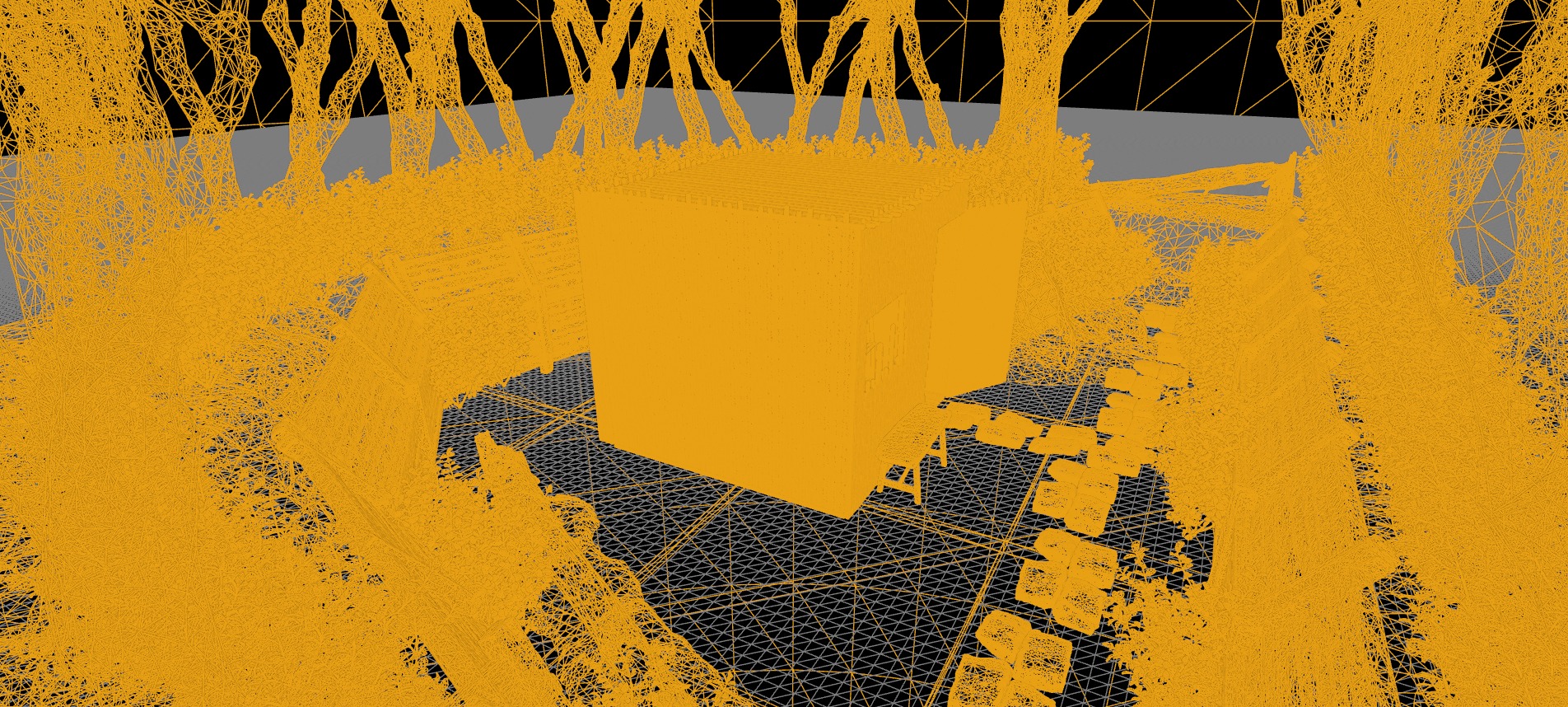 Wooden Log Cabin in a Fantasy Forest Free 3D model_39