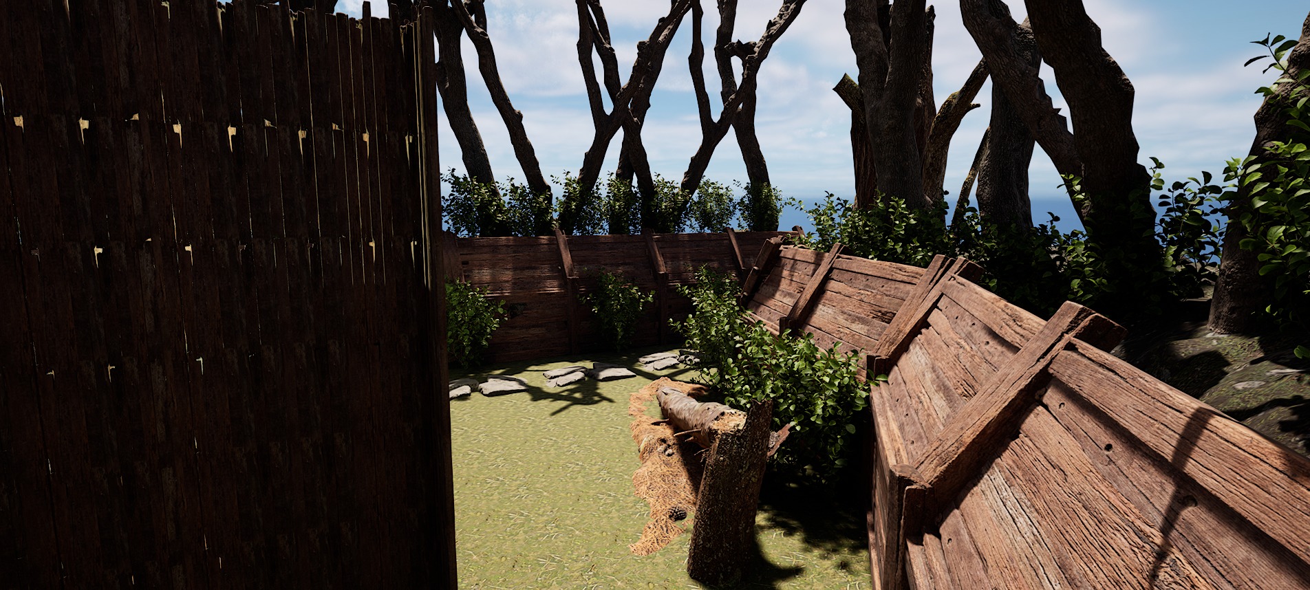 Wooden Log Cabin in a Fantasy Forest Free 3D model_21