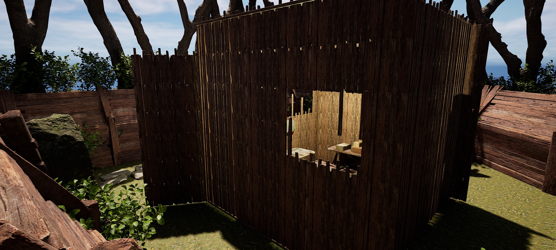 Wooden Log Cabin in a Fantasy Forest Free 3D model_22