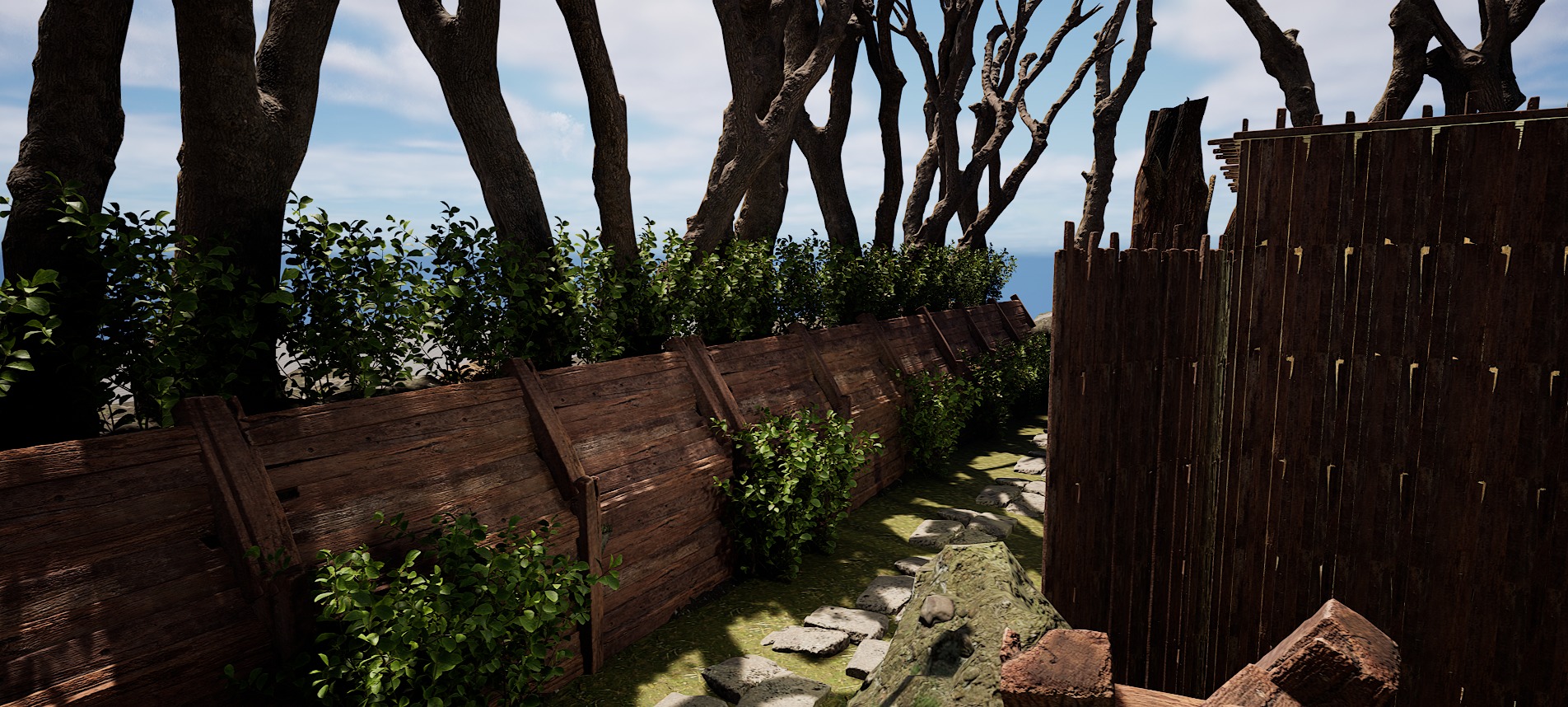 Wooden Log Cabin in a Fantasy Forest Free 3D model_10