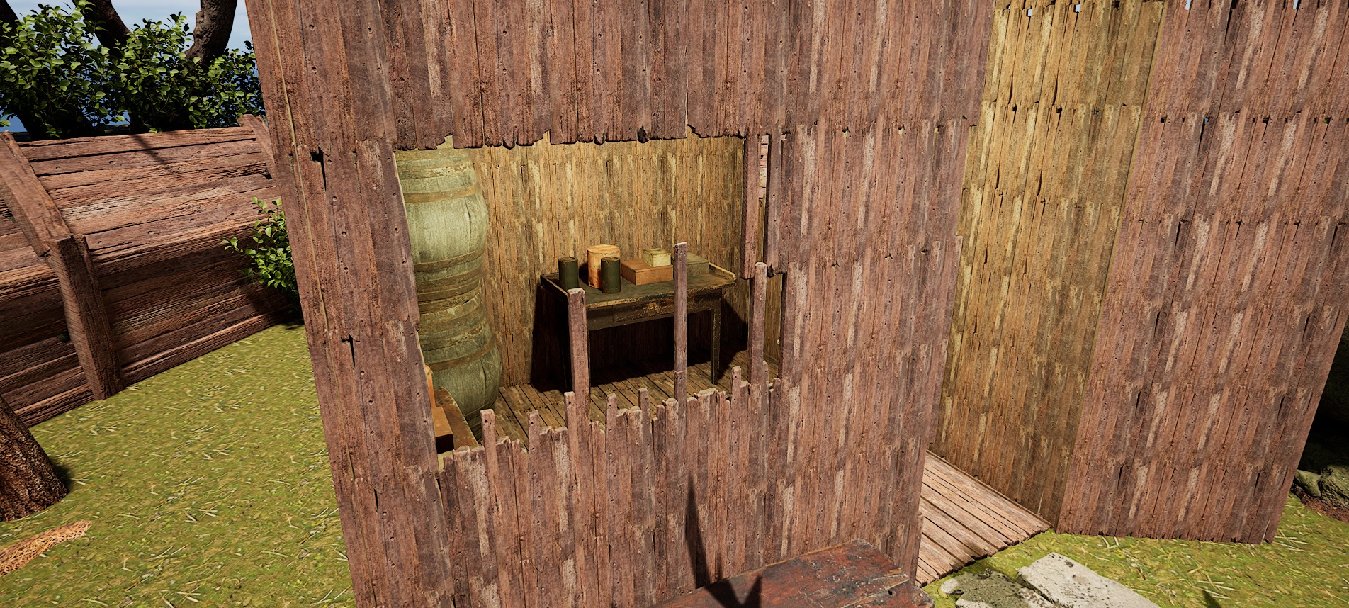 Wooden Log Cabin in a Fantasy Forest Free 3D model_16