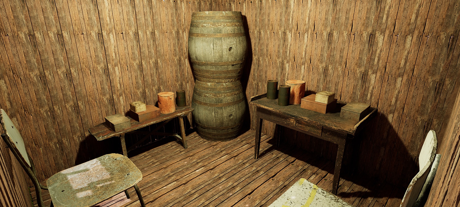 Wooden Log Cabin in a Fantasy Forest Free 3D model_2