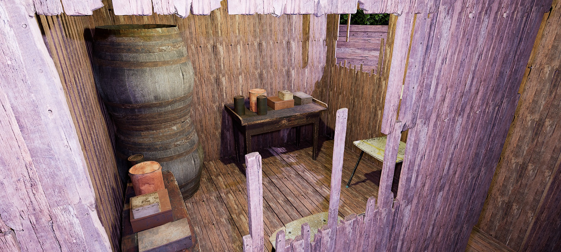 Wooden Log Cabin in a Fantasy Forest Free 3D model_30