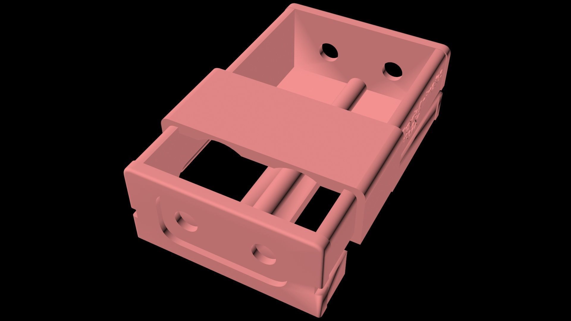 LiPo Battery Container 2X 18650 3D print model_3