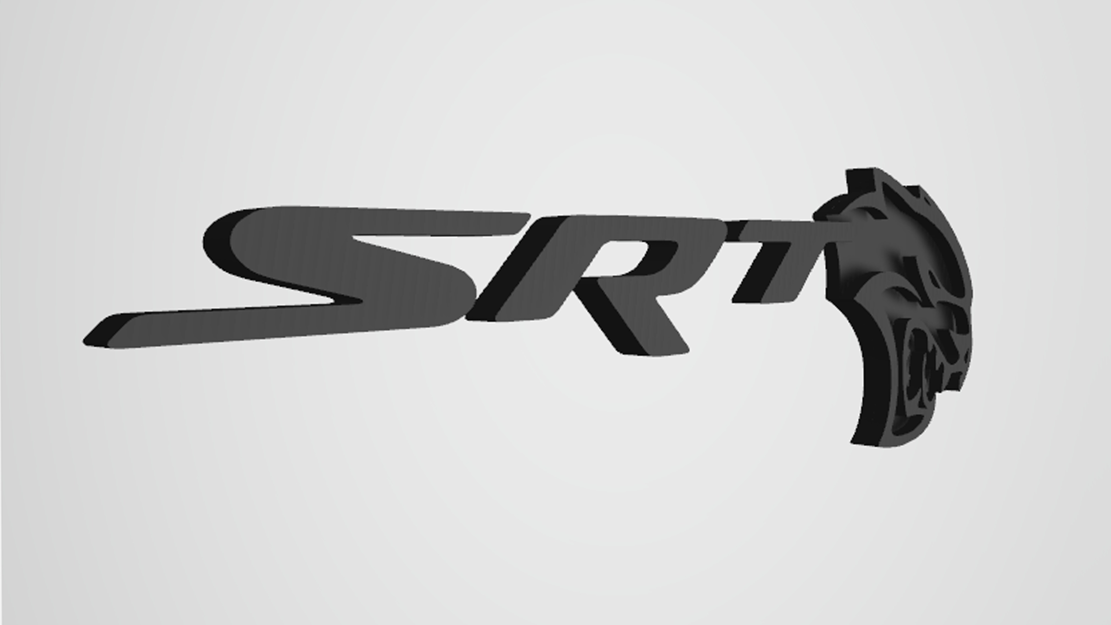 Dodge Challenger or Charger Hellcat Badges 3D model_4