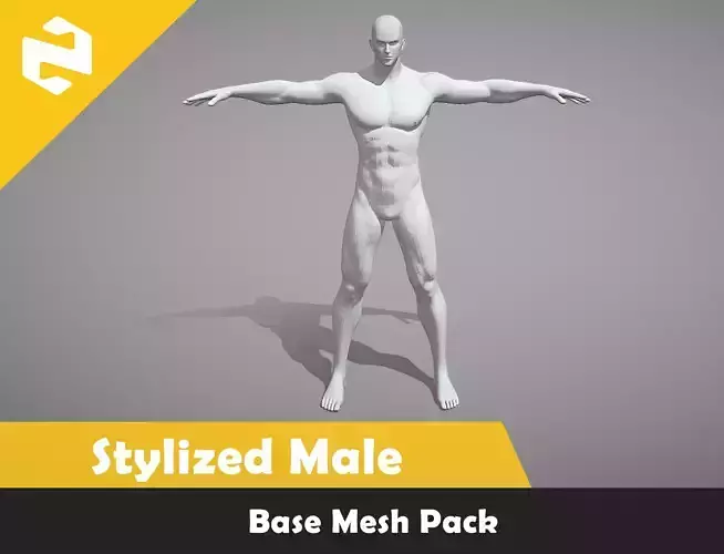 Base Mesh Pack - Stylized Male