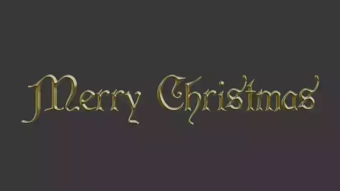 Merry Christmas 3D letters with animation
