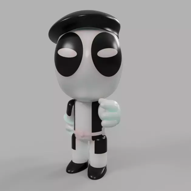 Marvel Comics Mini Mimepool Wade Winston Wilson 3D model_0