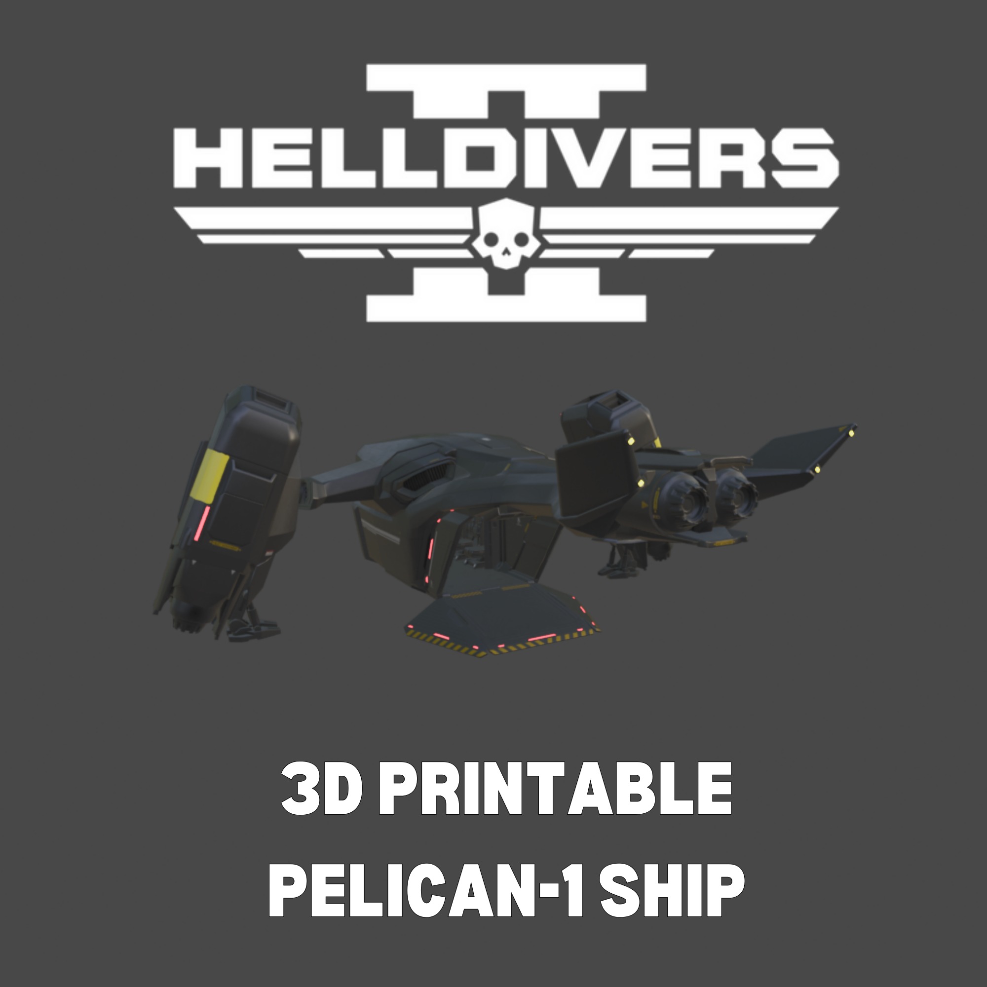 HELLDIVERS 2 PELICAN-1 SHIP 3D print model_3