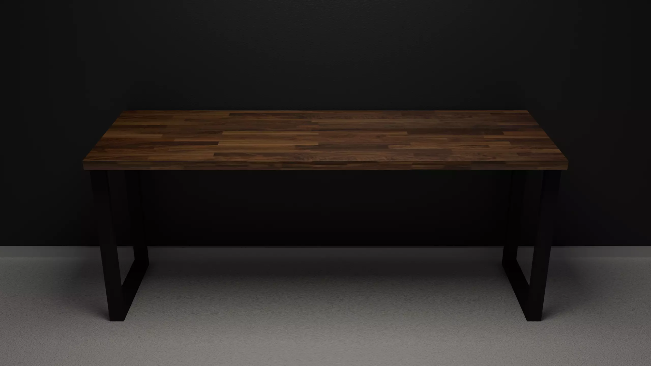 IKEA Karlby Worktop Desk with Oikiture Table Legs 3D model_0
