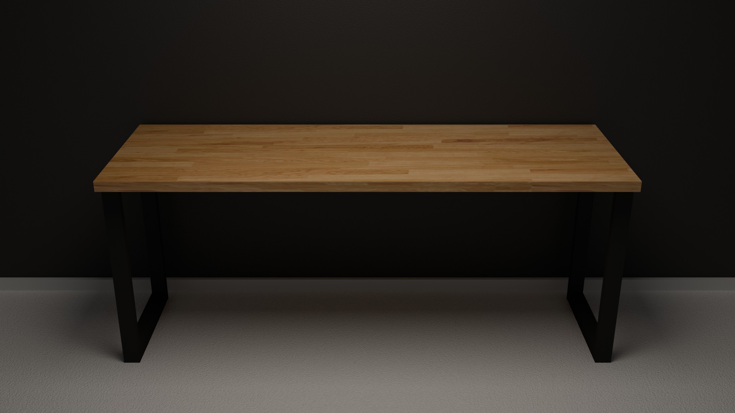 IKEA Karlby Worktop Desk with Oikiture Table Legs 3D model_6