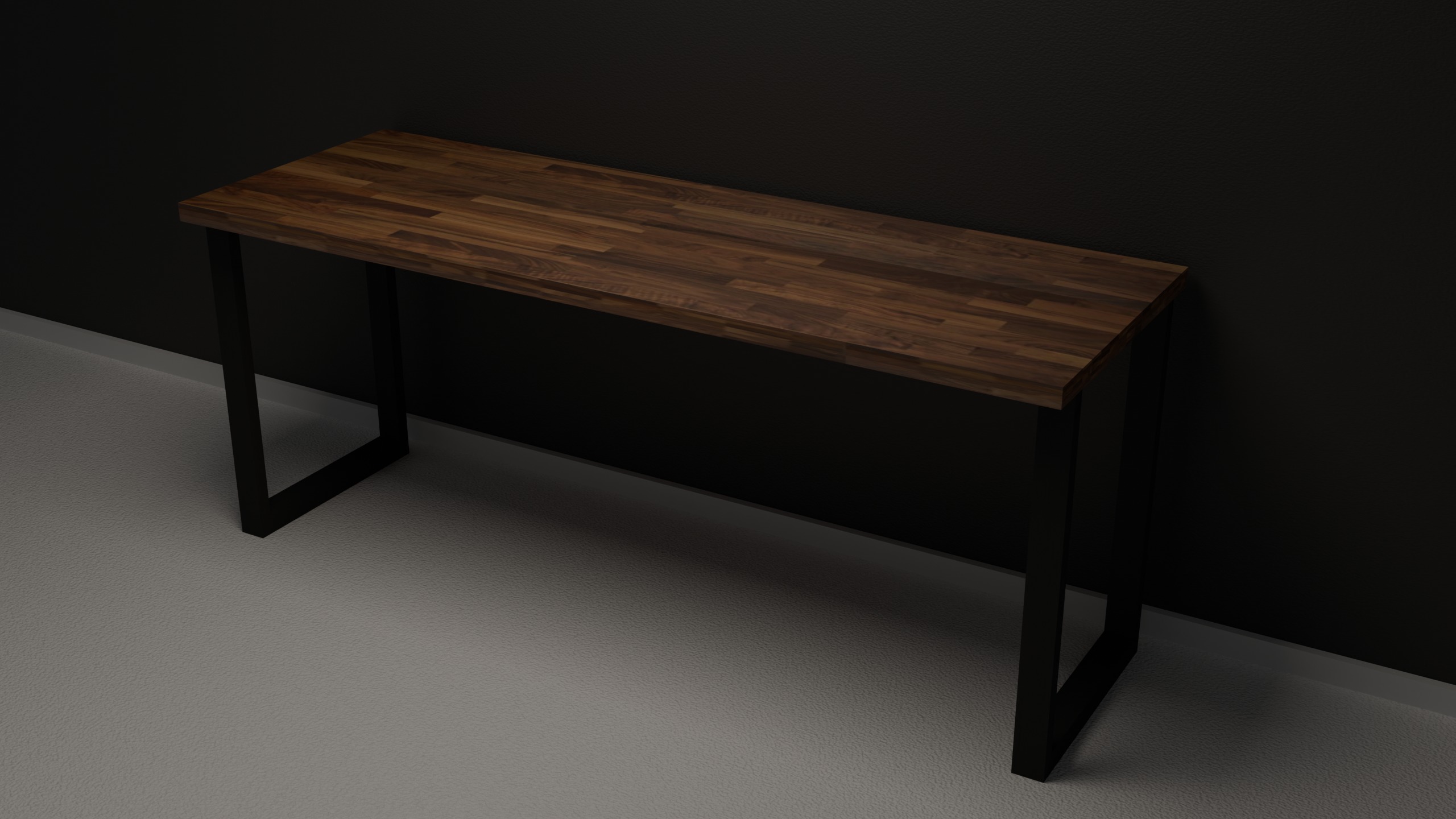IKEA Karlby Worktop Desk with Oikiture Table Legs 3D model_2