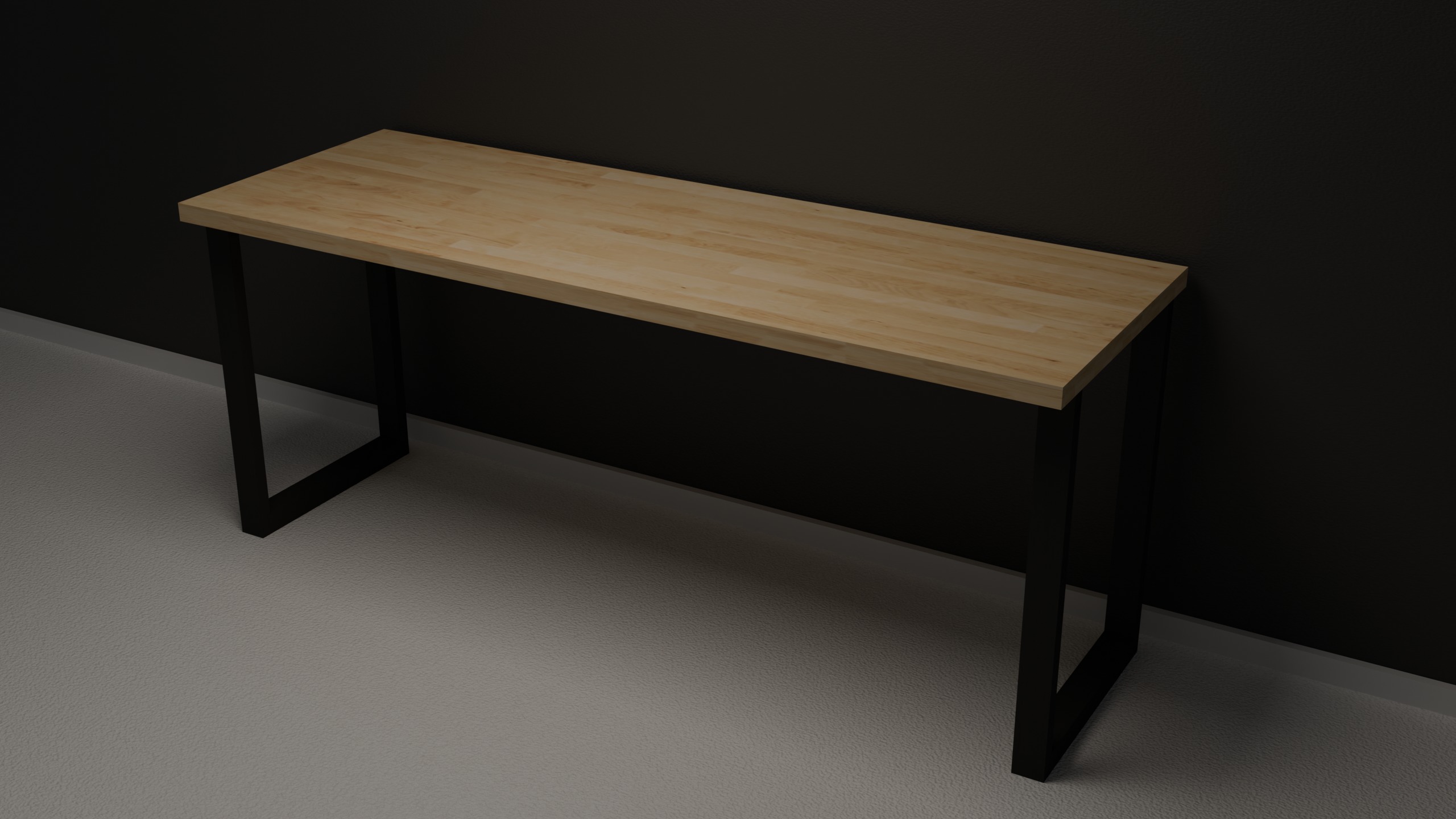 IKEA Karlby Worktop Desk with Oikiture Table Legs 3D model_5