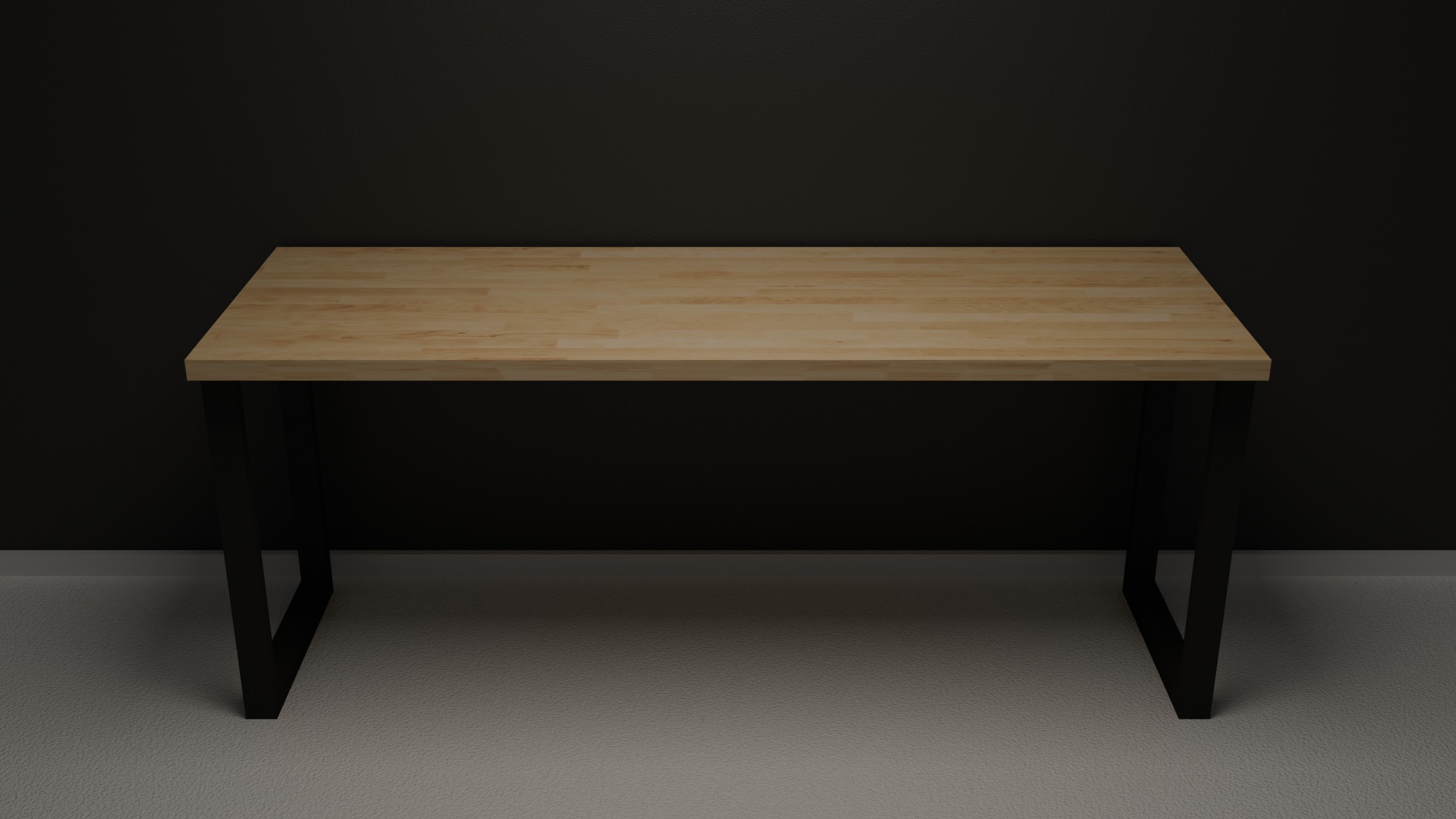 IKEA Karlby Worktop Desk with Oikiture Table Legs 3D model_3