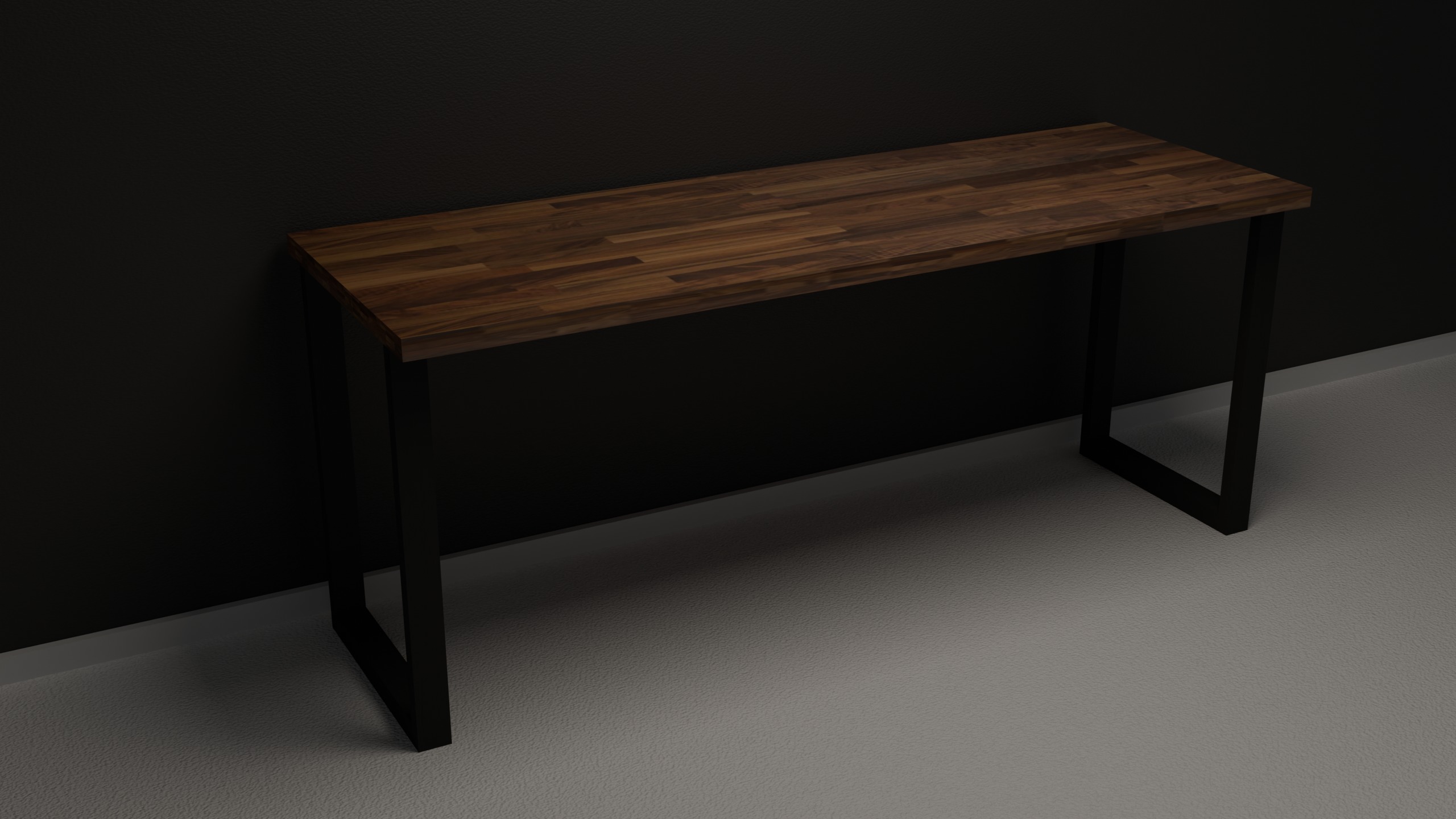 IKEA Karlby Worktop Desk with Oikiture Table Legs 3D model_1
