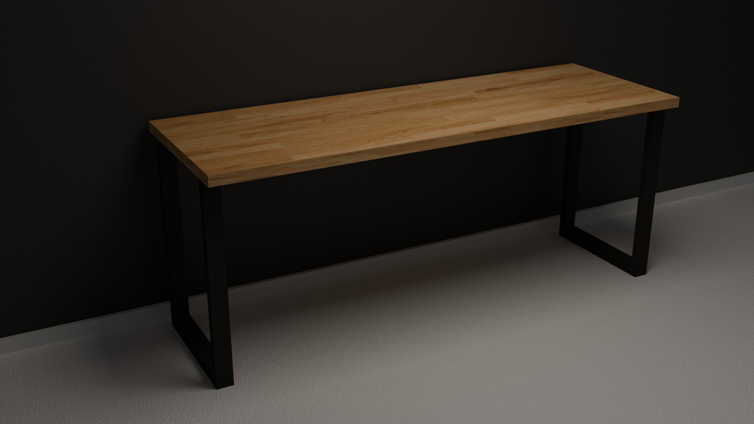 IKEA Karlby Worktop Desk with Oikiture Table Legs 3D model_7