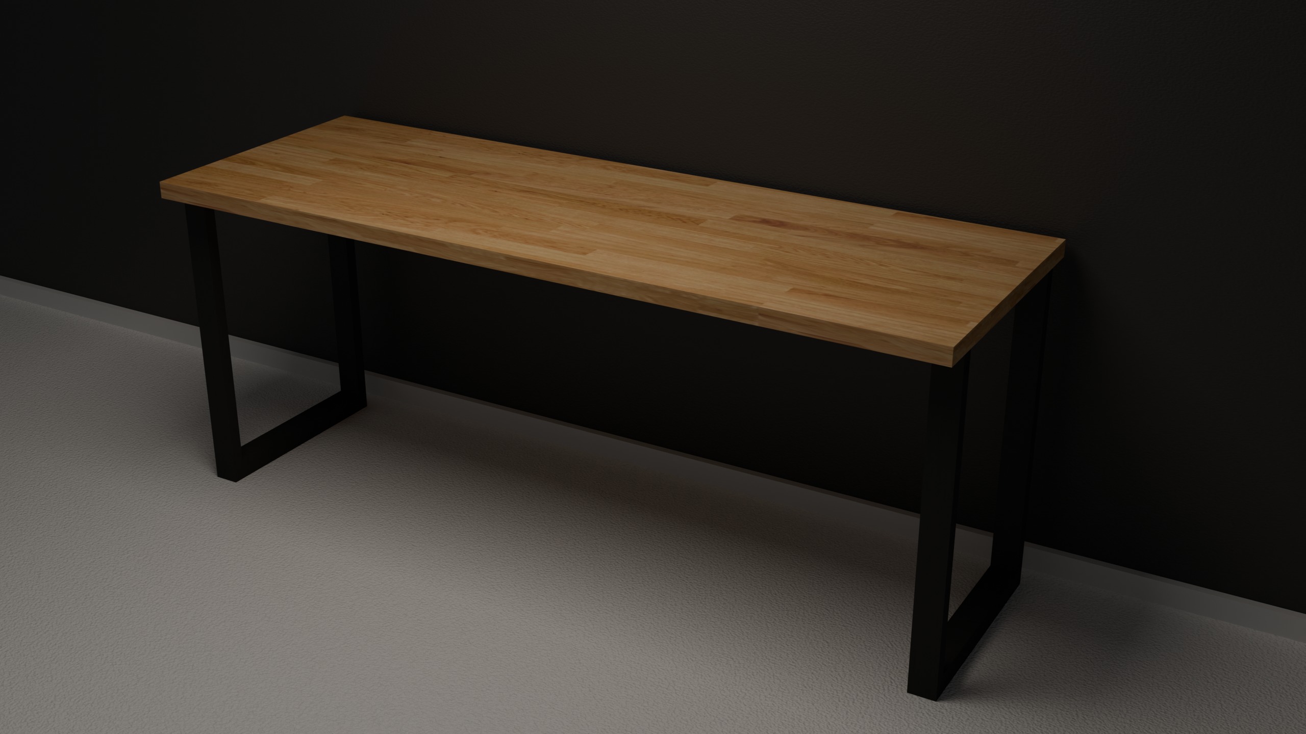 IKEA Karlby Worktop Desk with Oikiture Table Legs 3D model_8