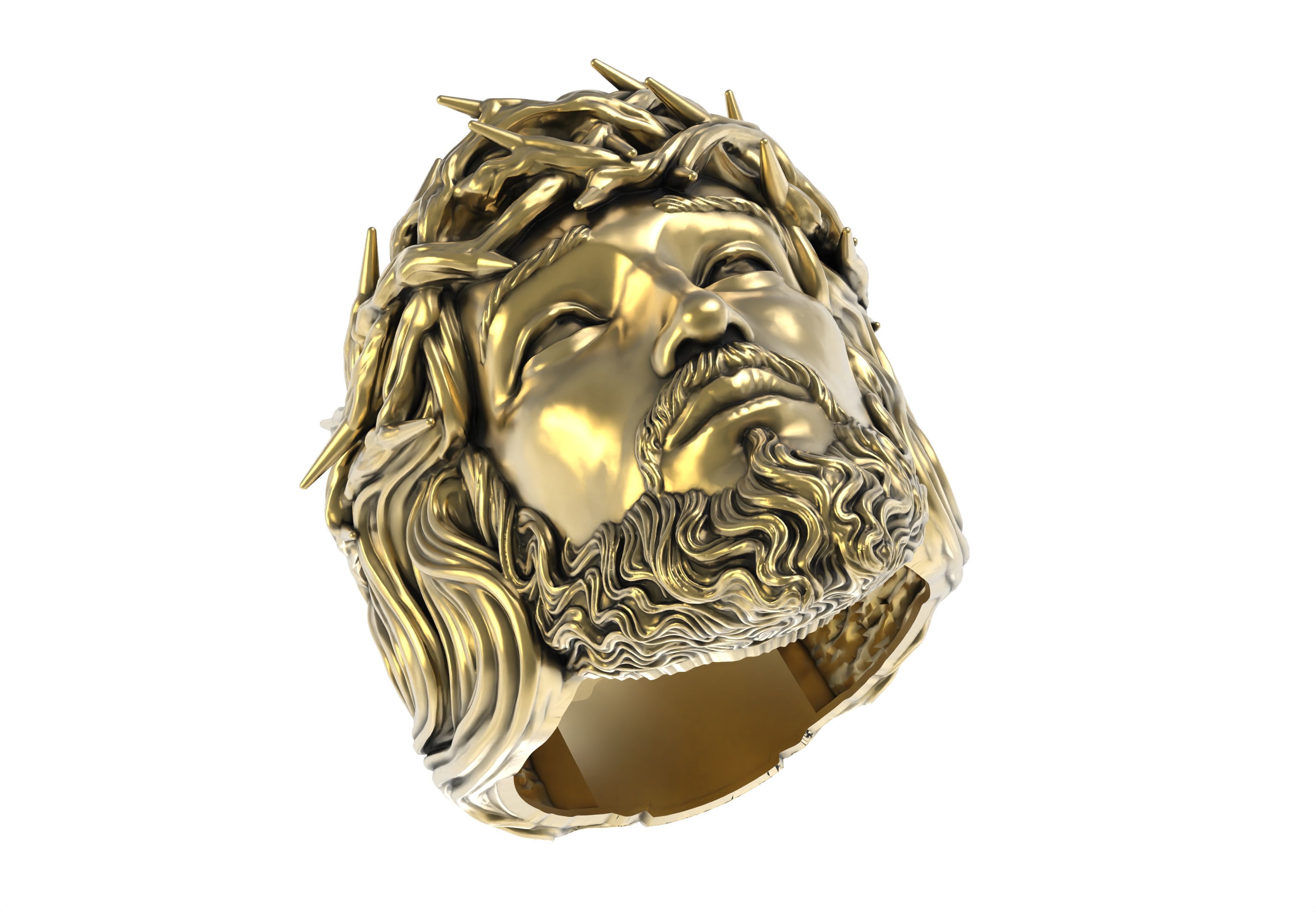 Jesus Ring 3D print model_1
