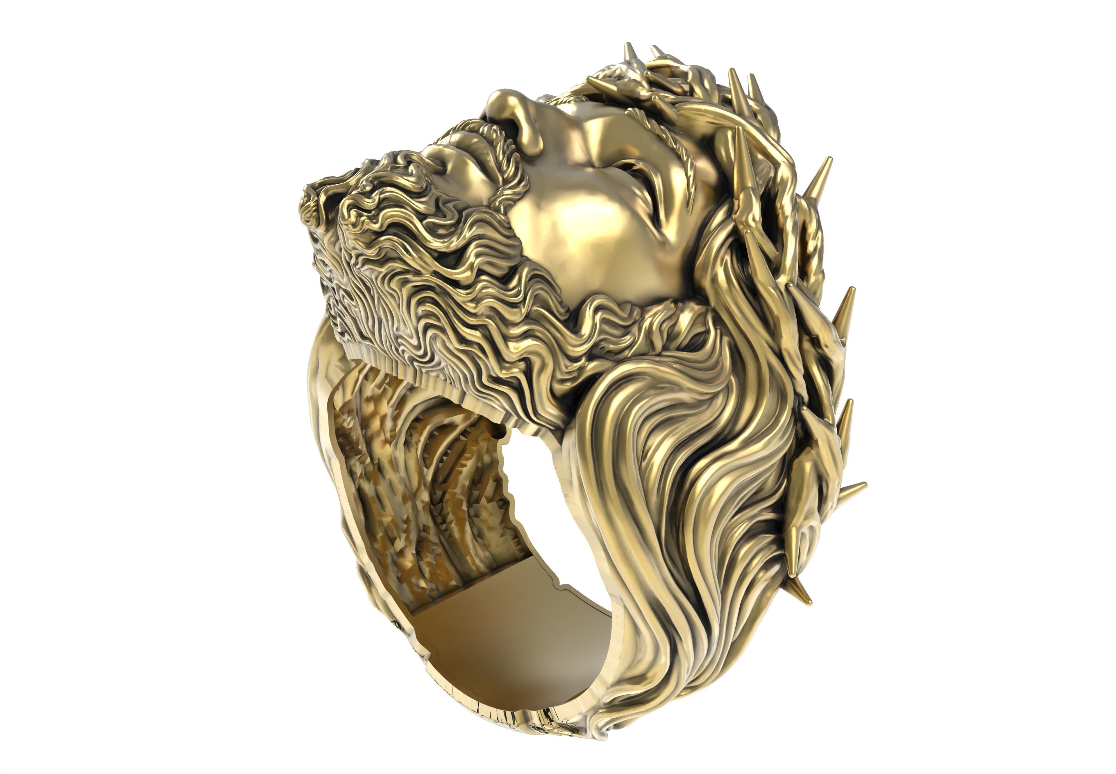 Jesus Ring 3D print model_6