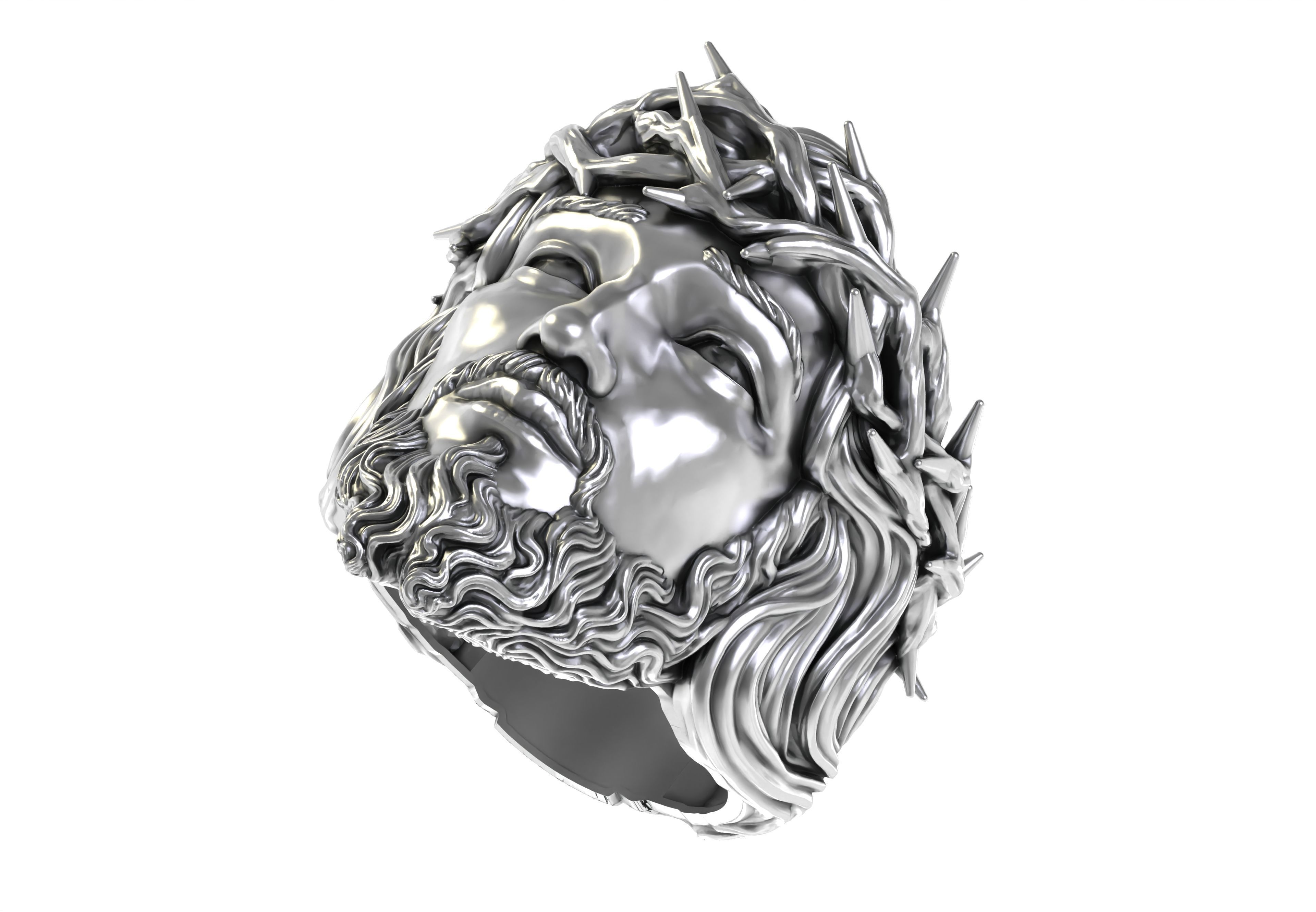 Jesus Ring 3D print model_10