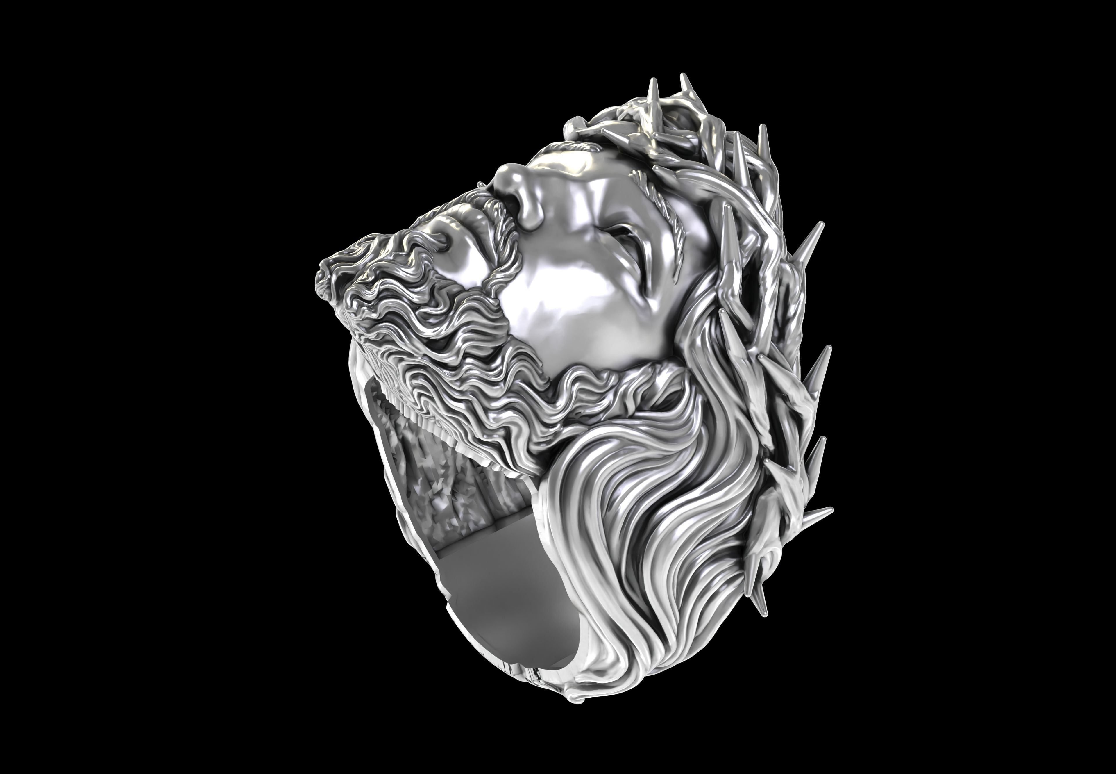 Jesus Ring 3D print model_18