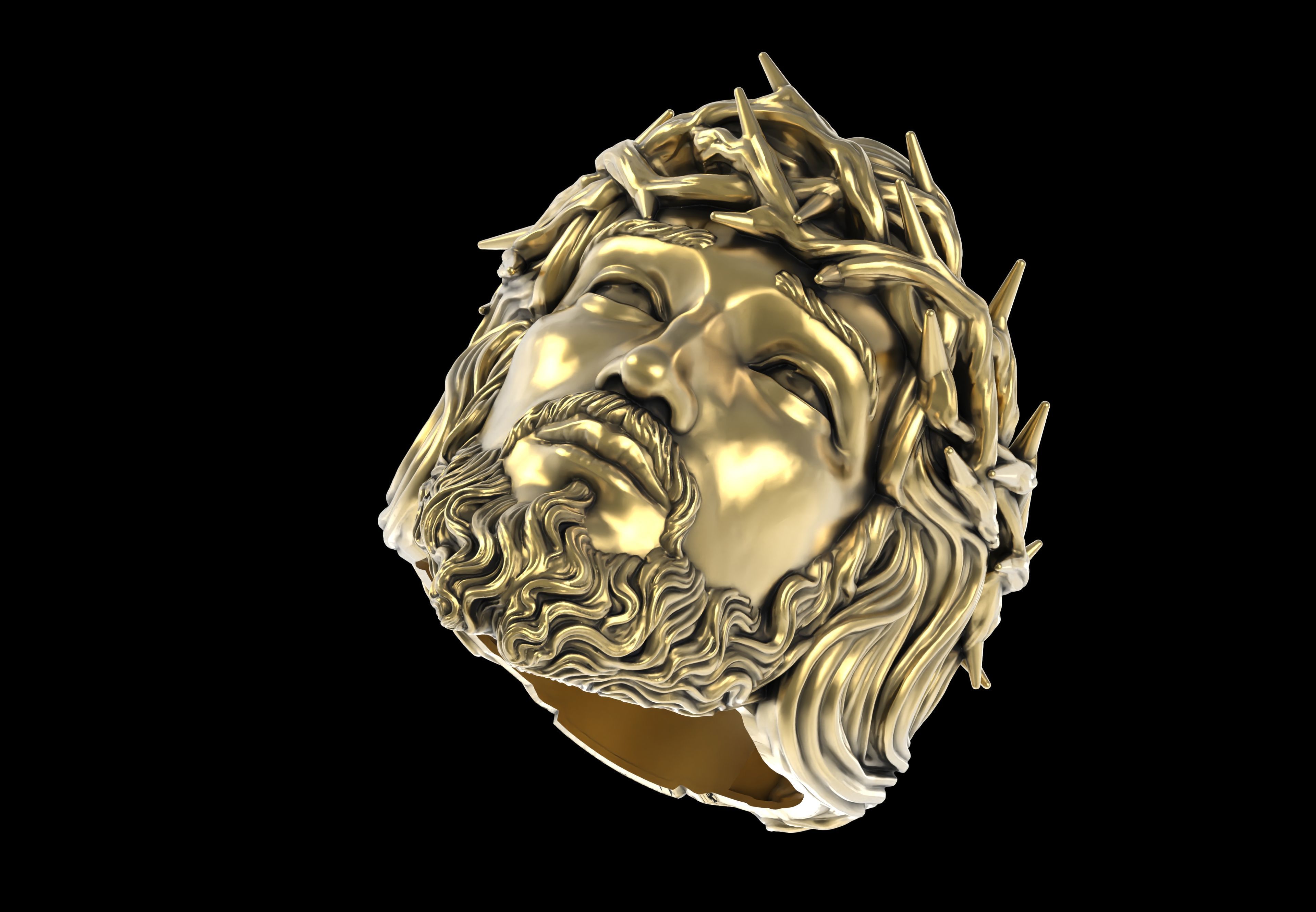 Jesus Ring 3D print model_22