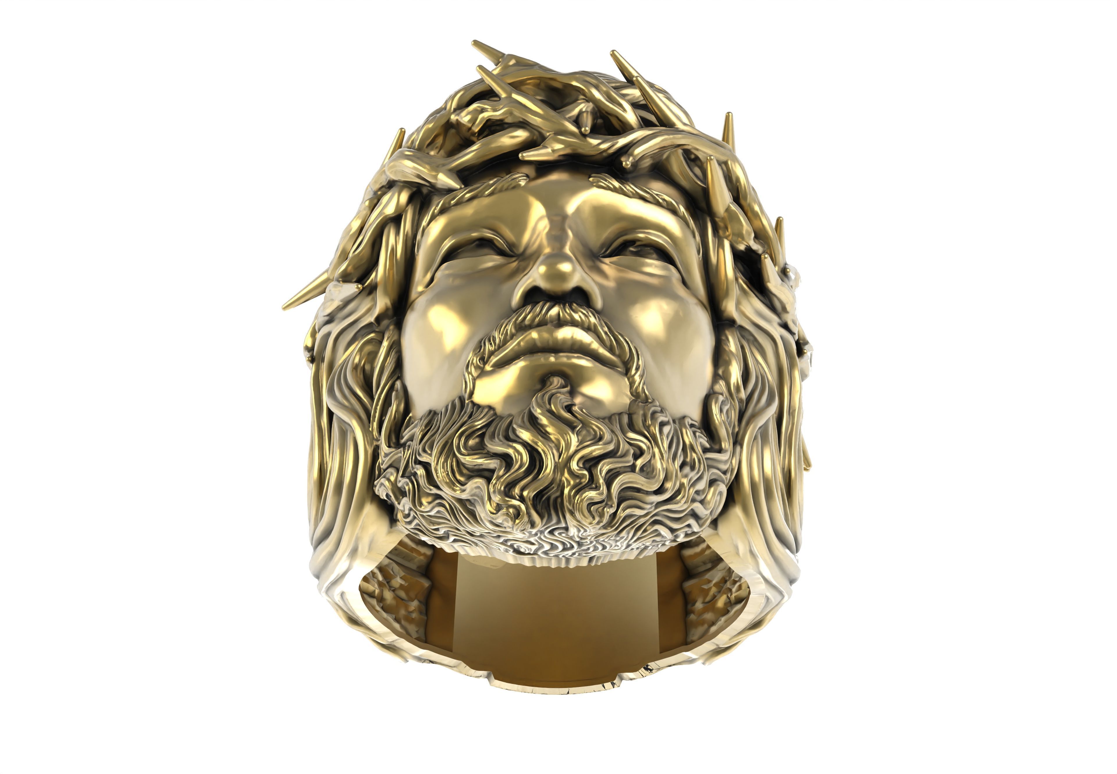 Jesus Ring 3D print model_3