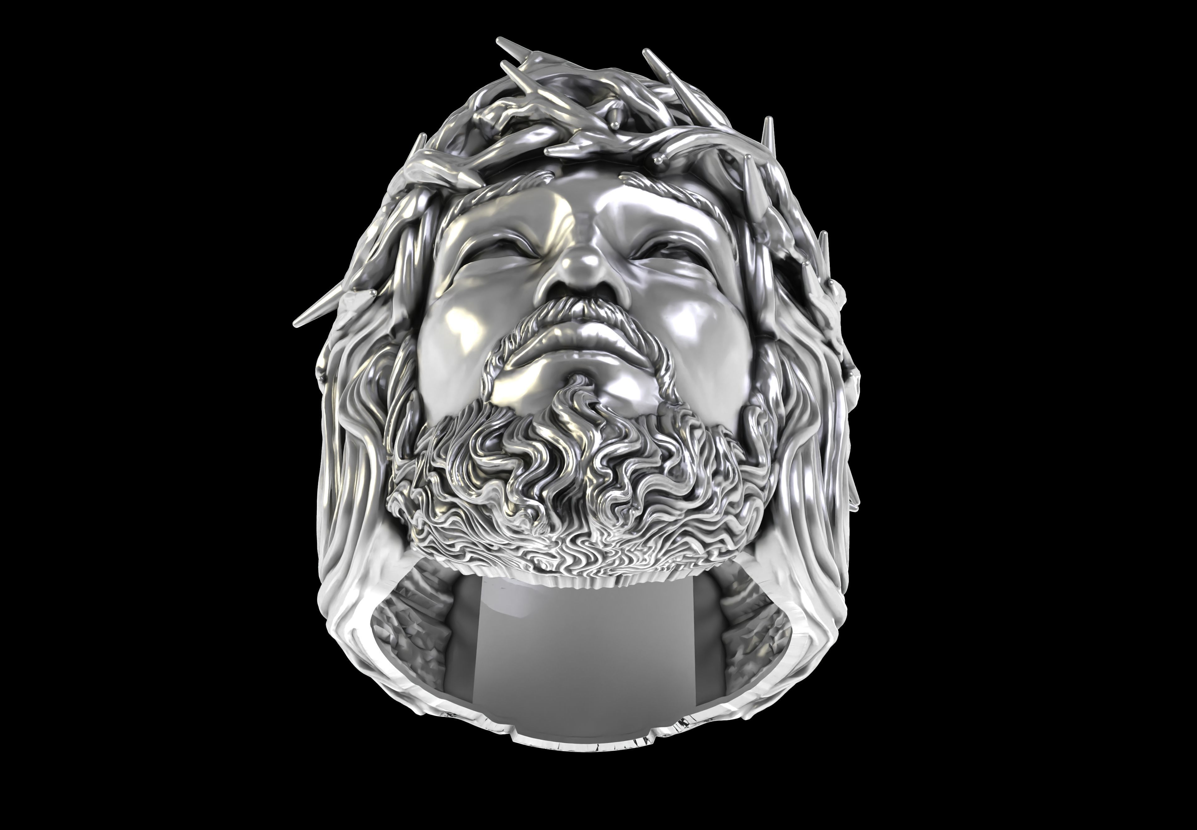 Jesus Ring 3D print model_15