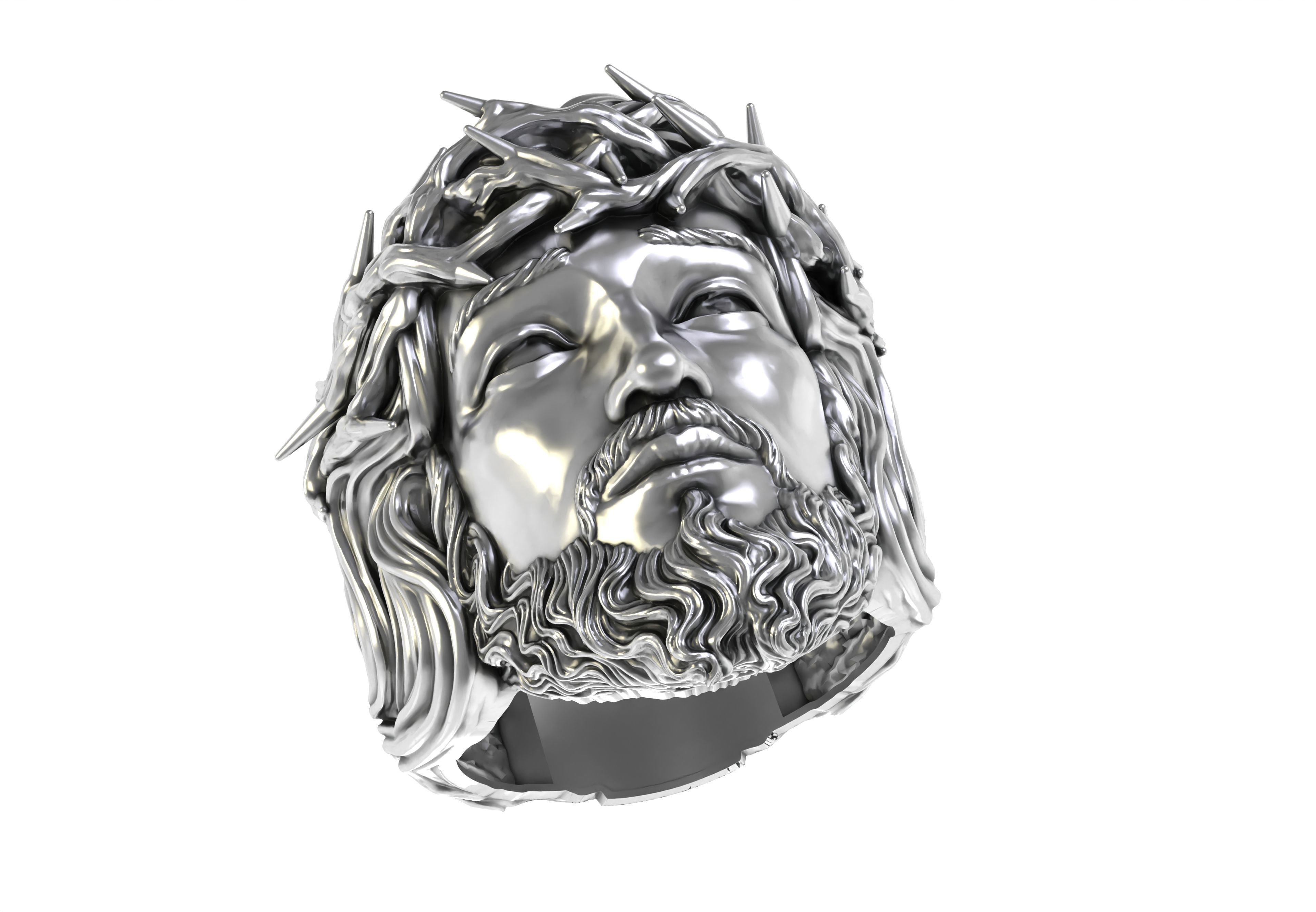 Jesus Ring 3D print model_11