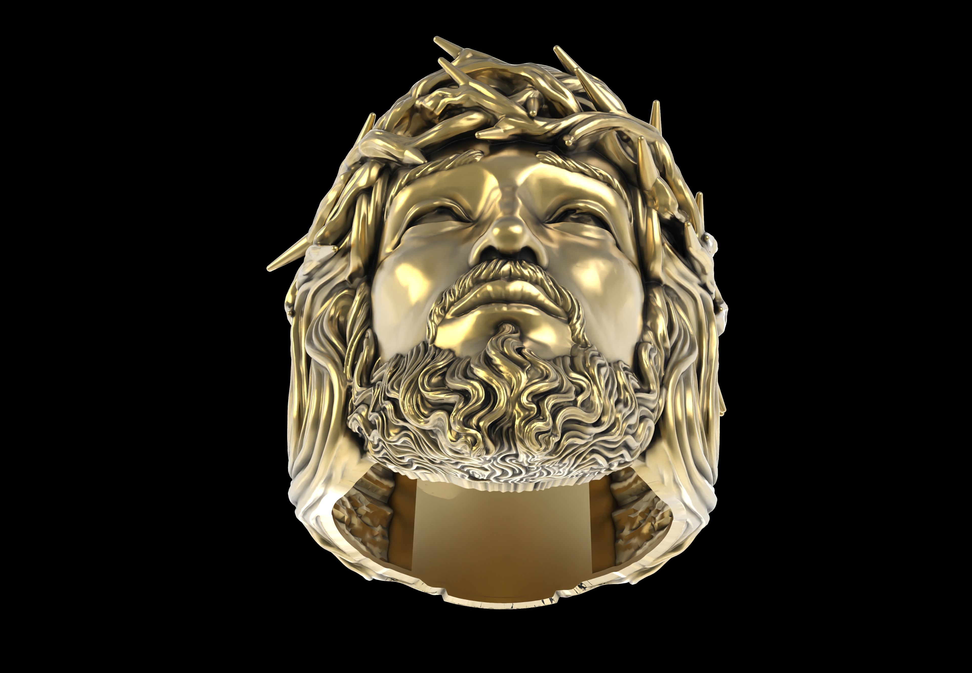 Jesus Ring 3D print model_21