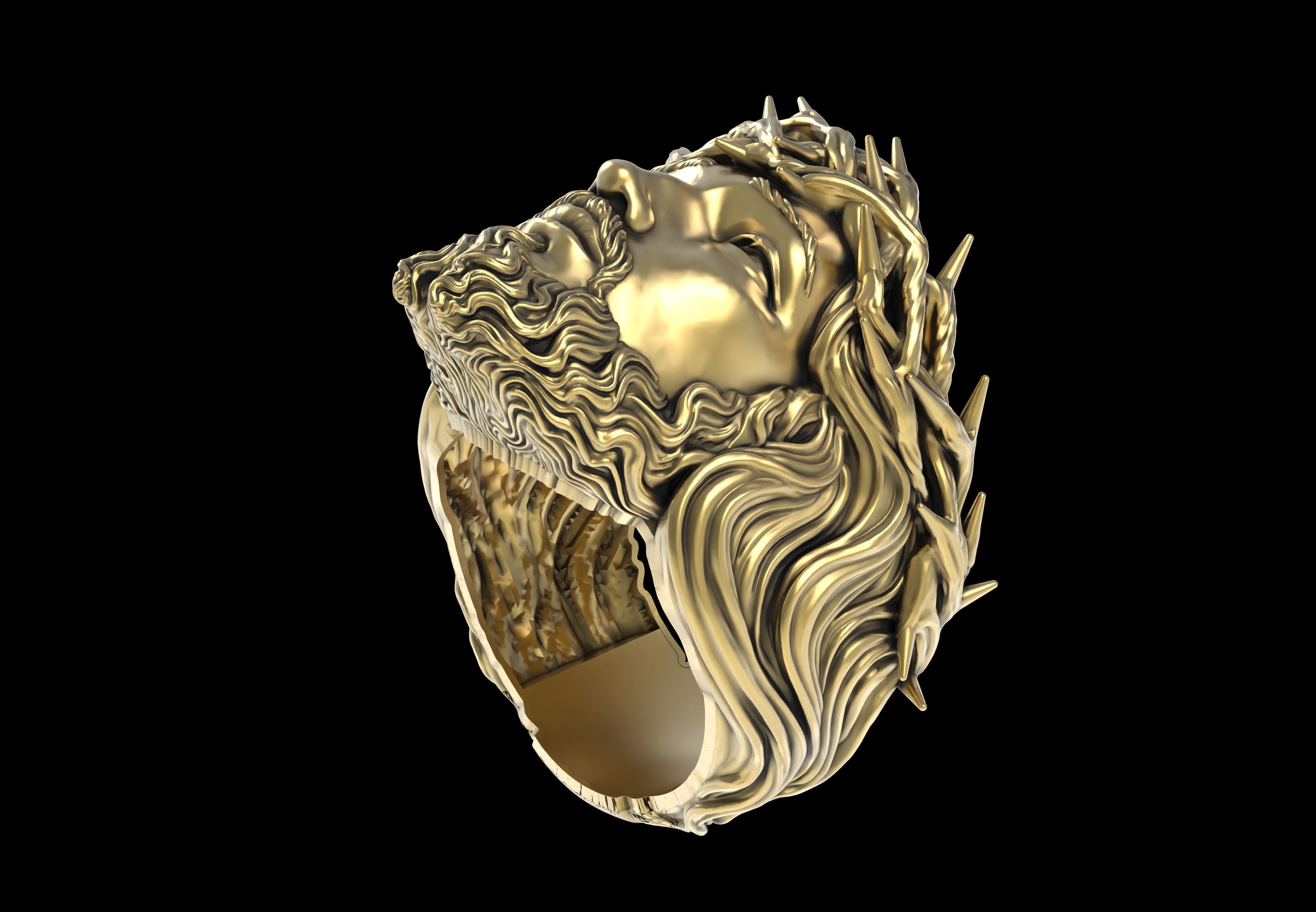 Jesus Ring 3D print model_24