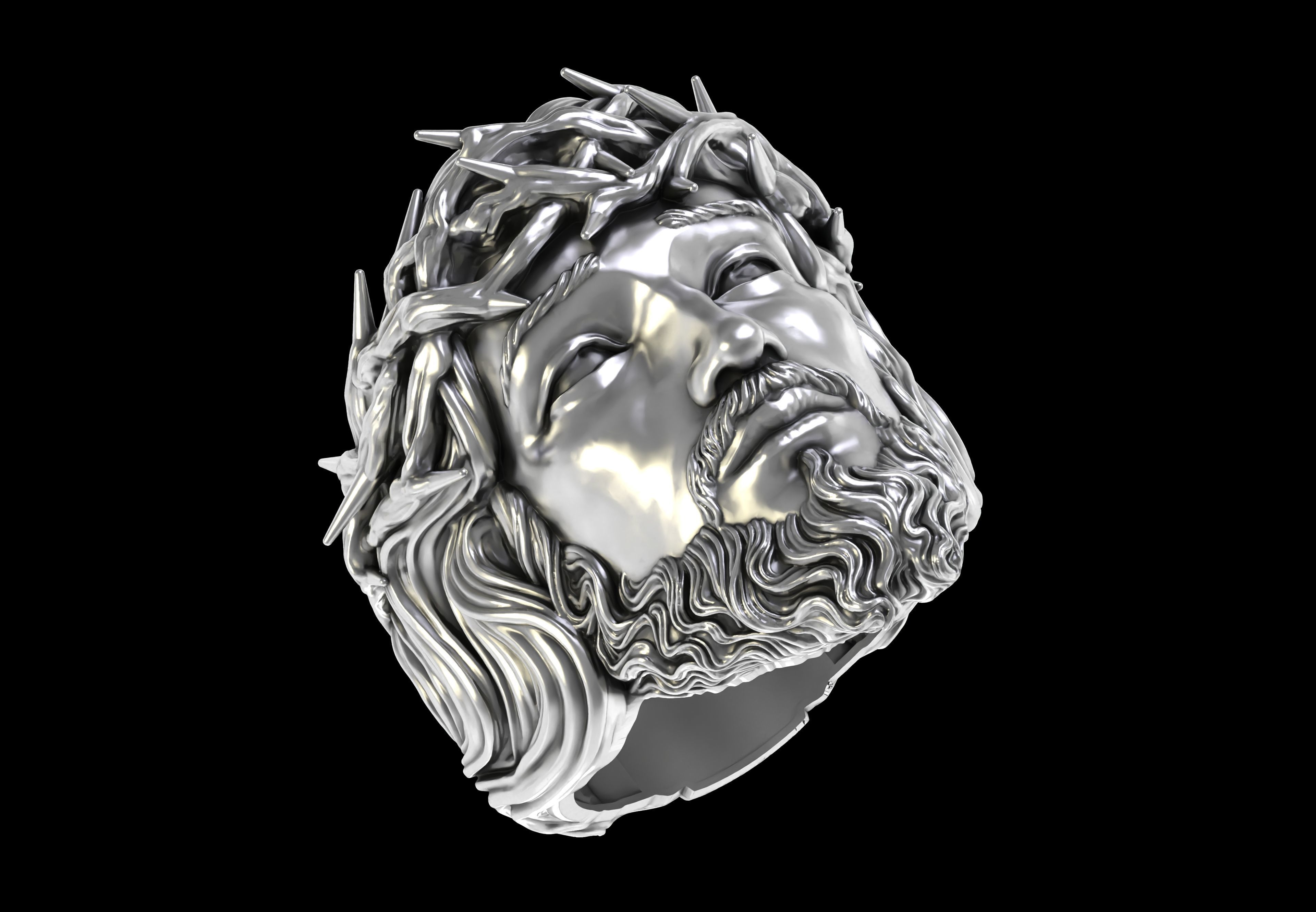 Jesus Ring 3D print model_17