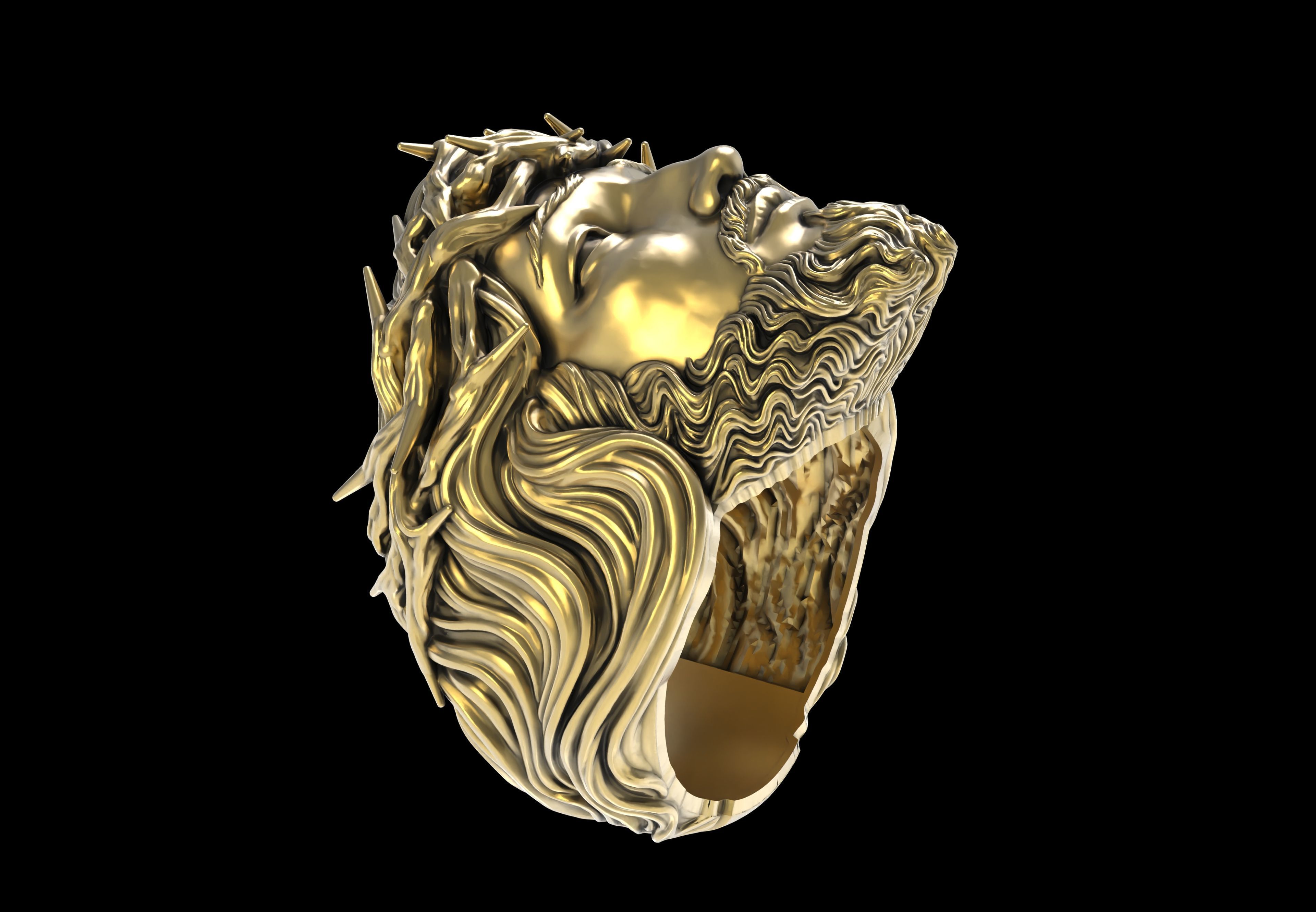 Jesus Ring 3D print model_25