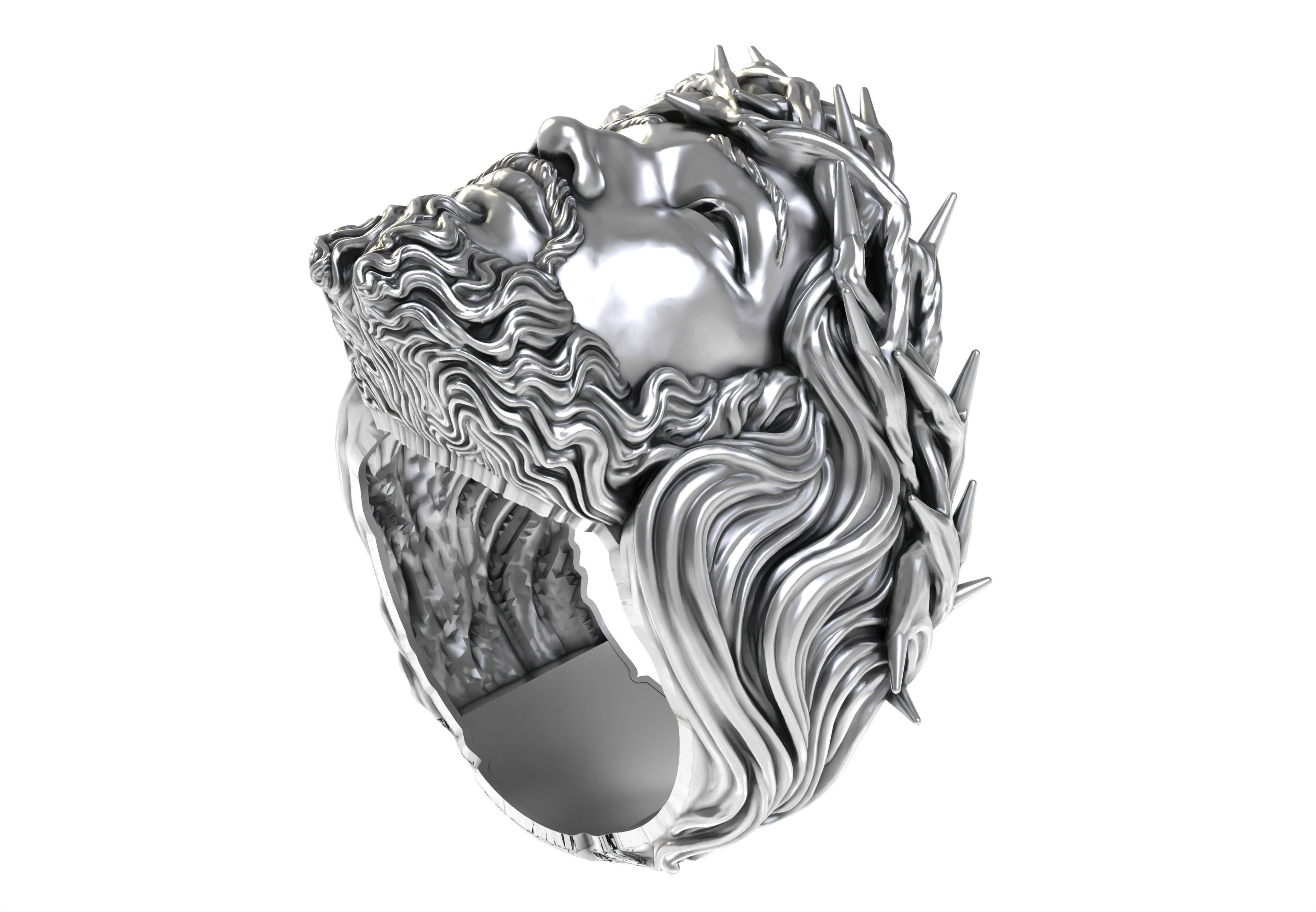 Jesus Ring 3D print model_12