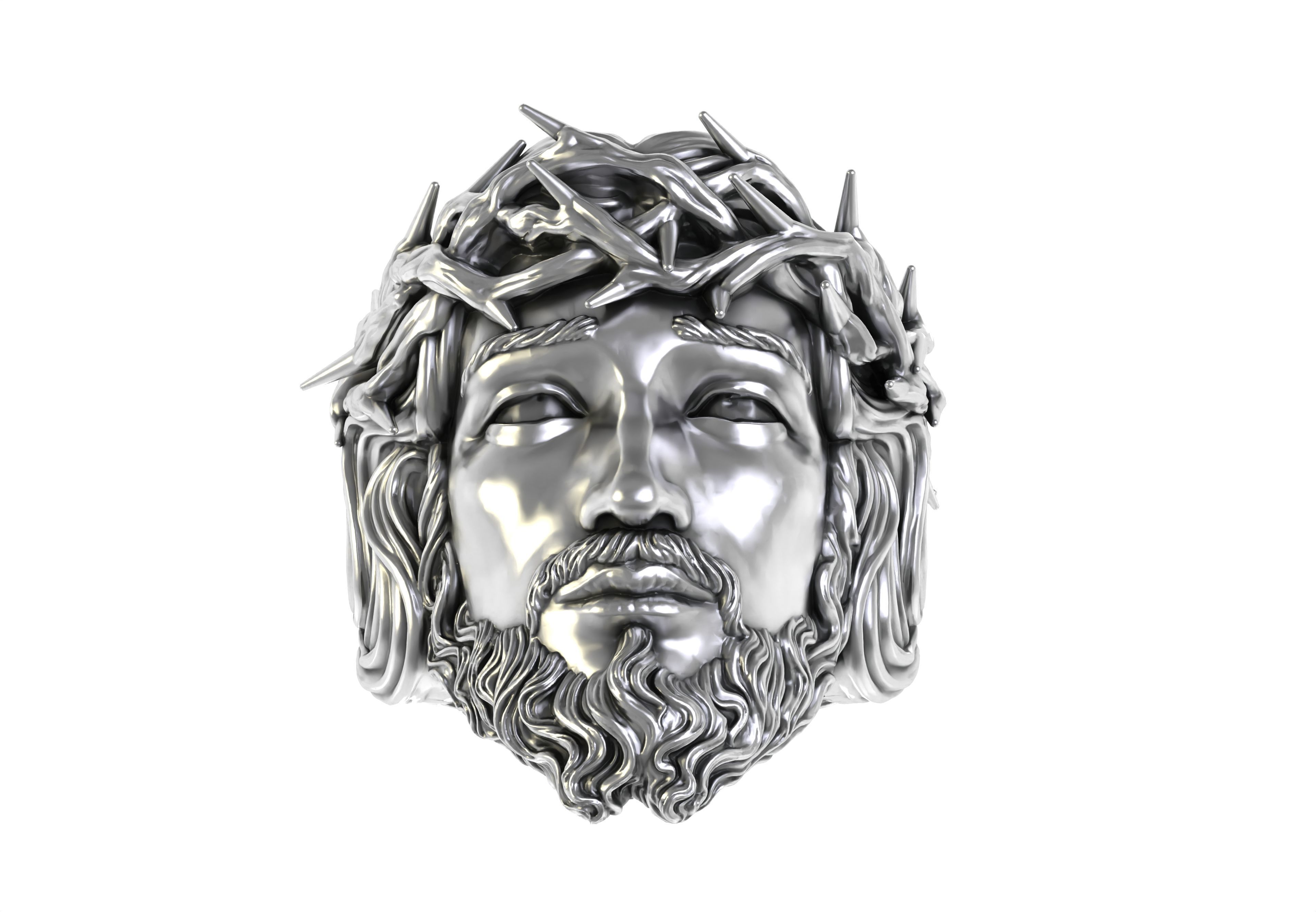 Jesus Ring 3D print model_8