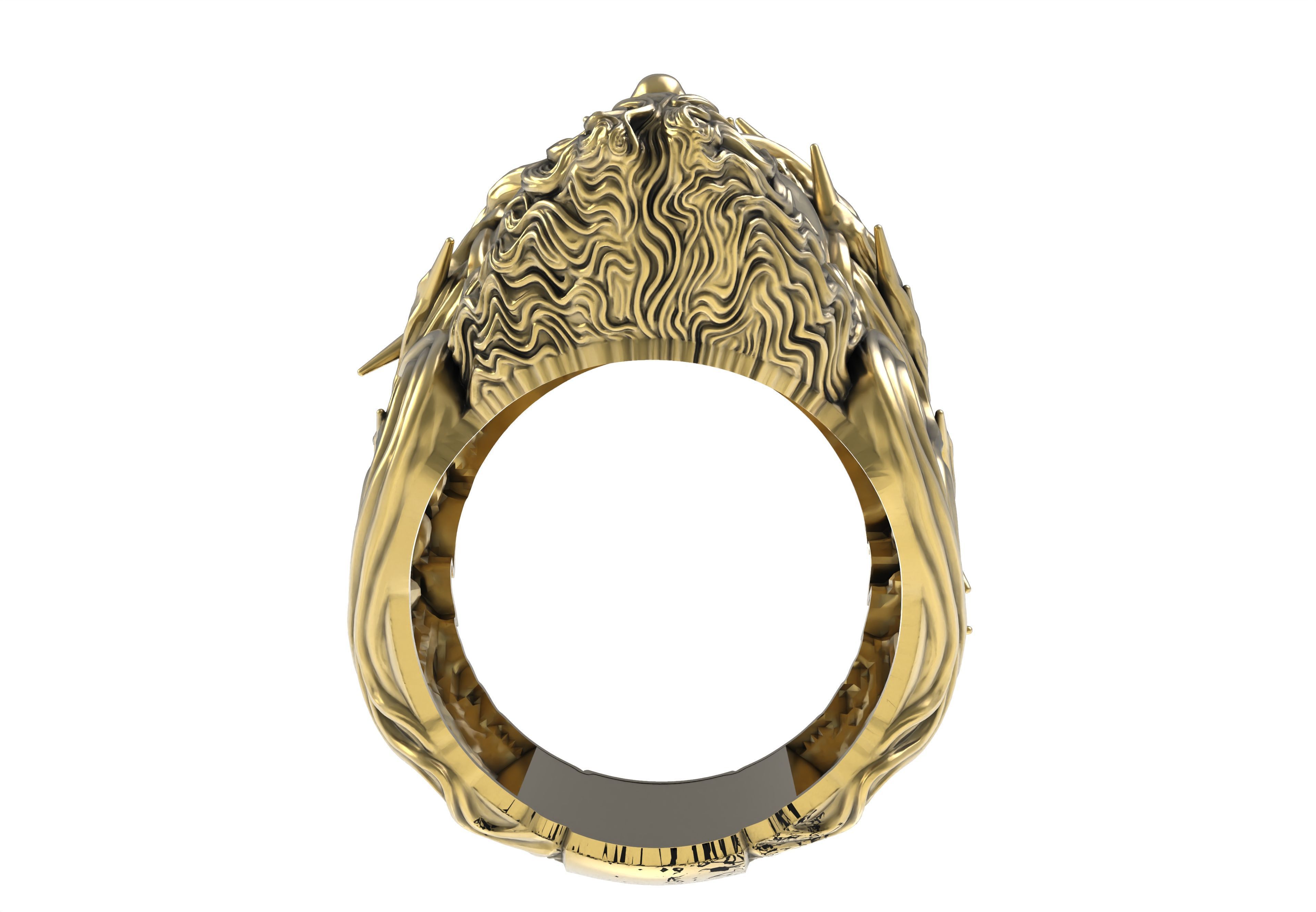 Jesus Ring 3D print model_4