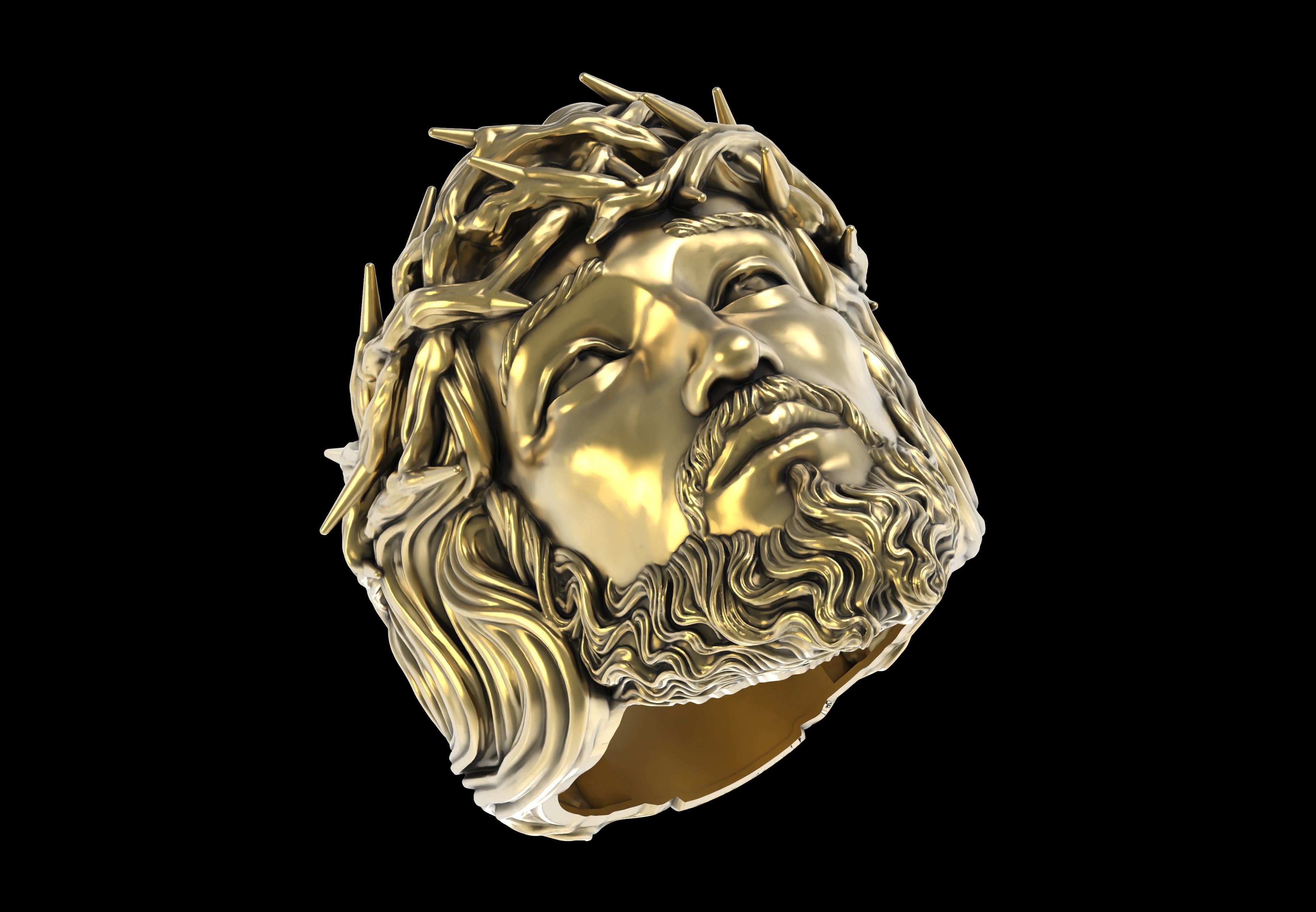 Jesus Ring 3D print model_23