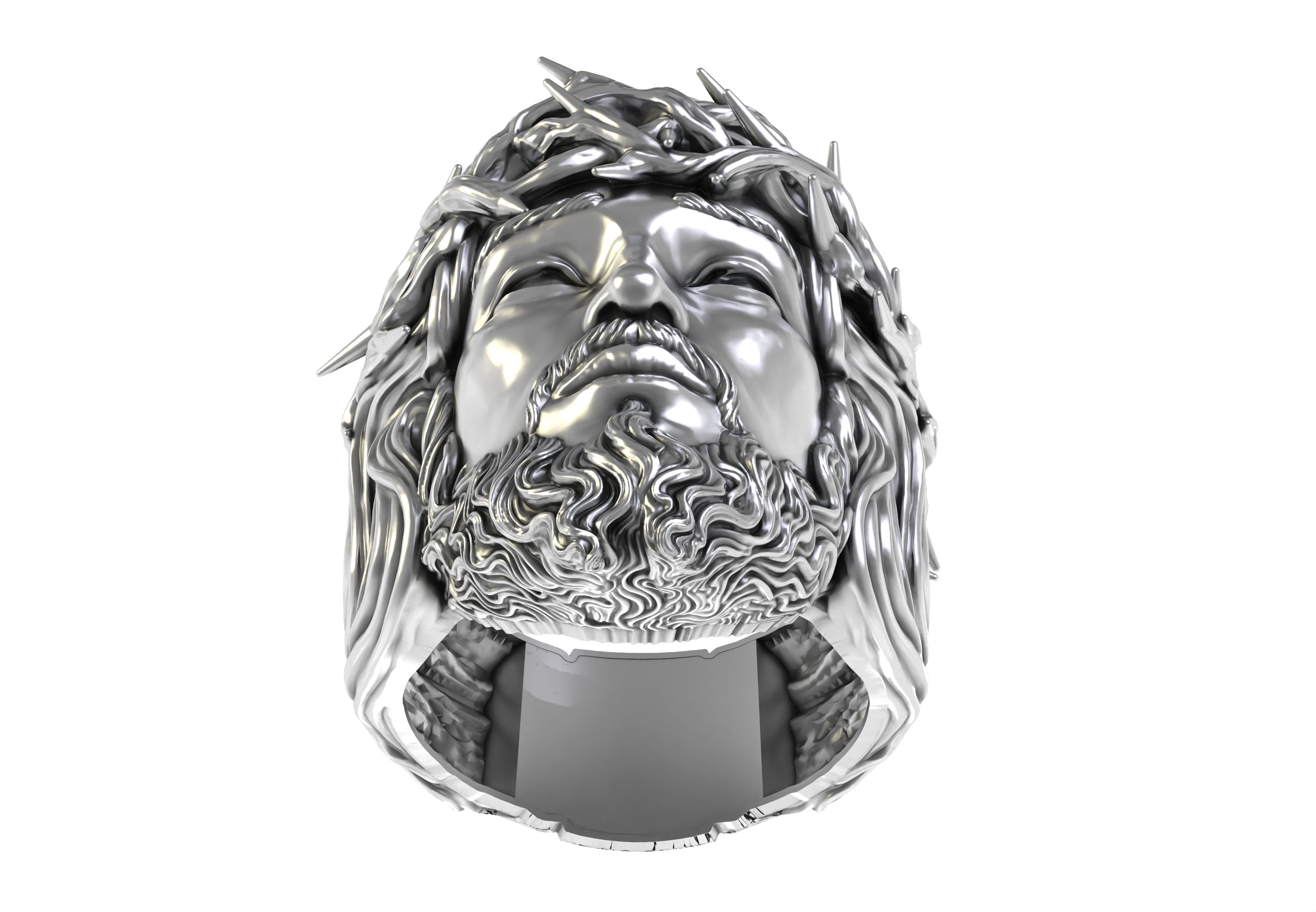 Jesus Ring 3D print model_9