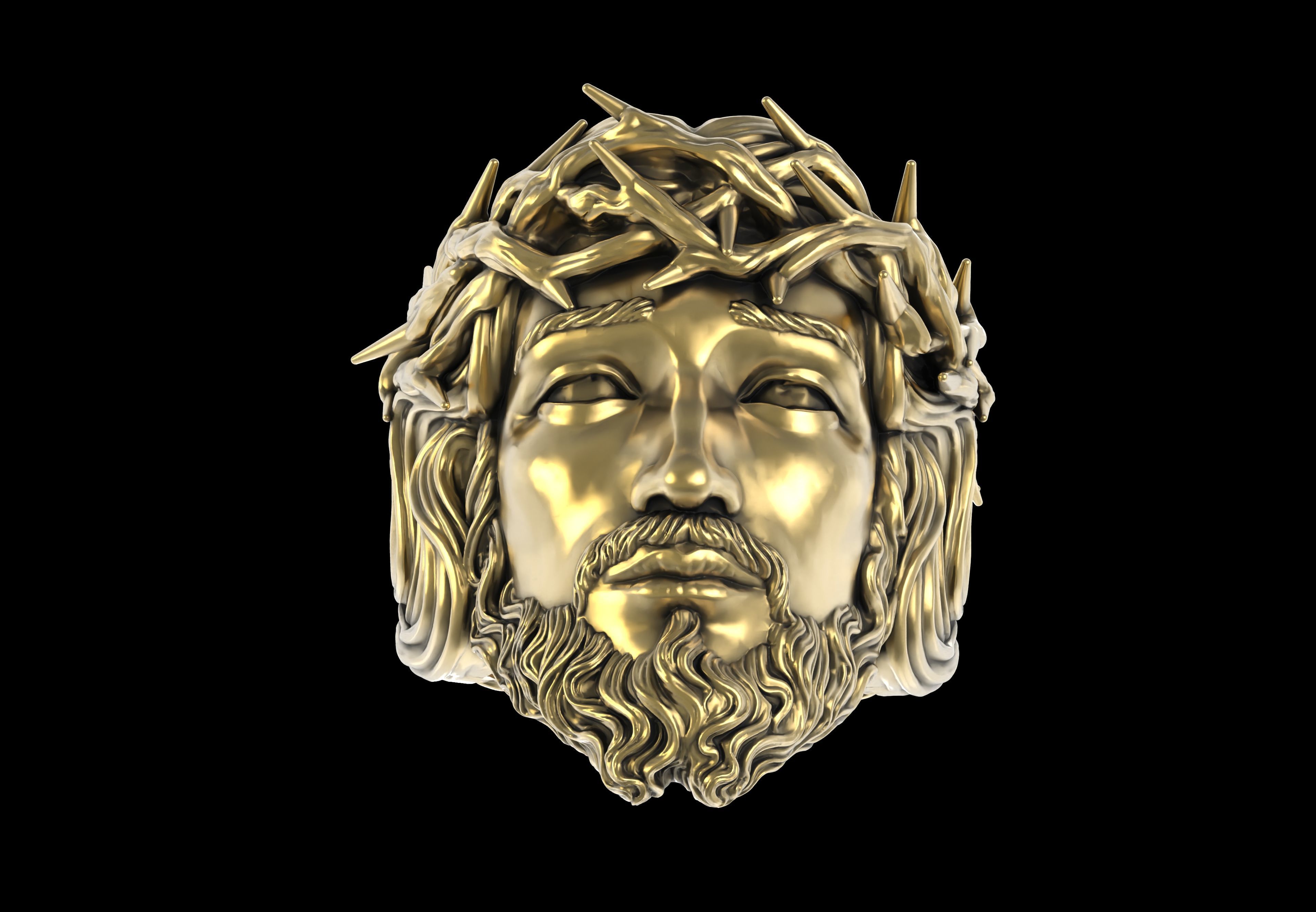 Jesus Ring 3D print model_20