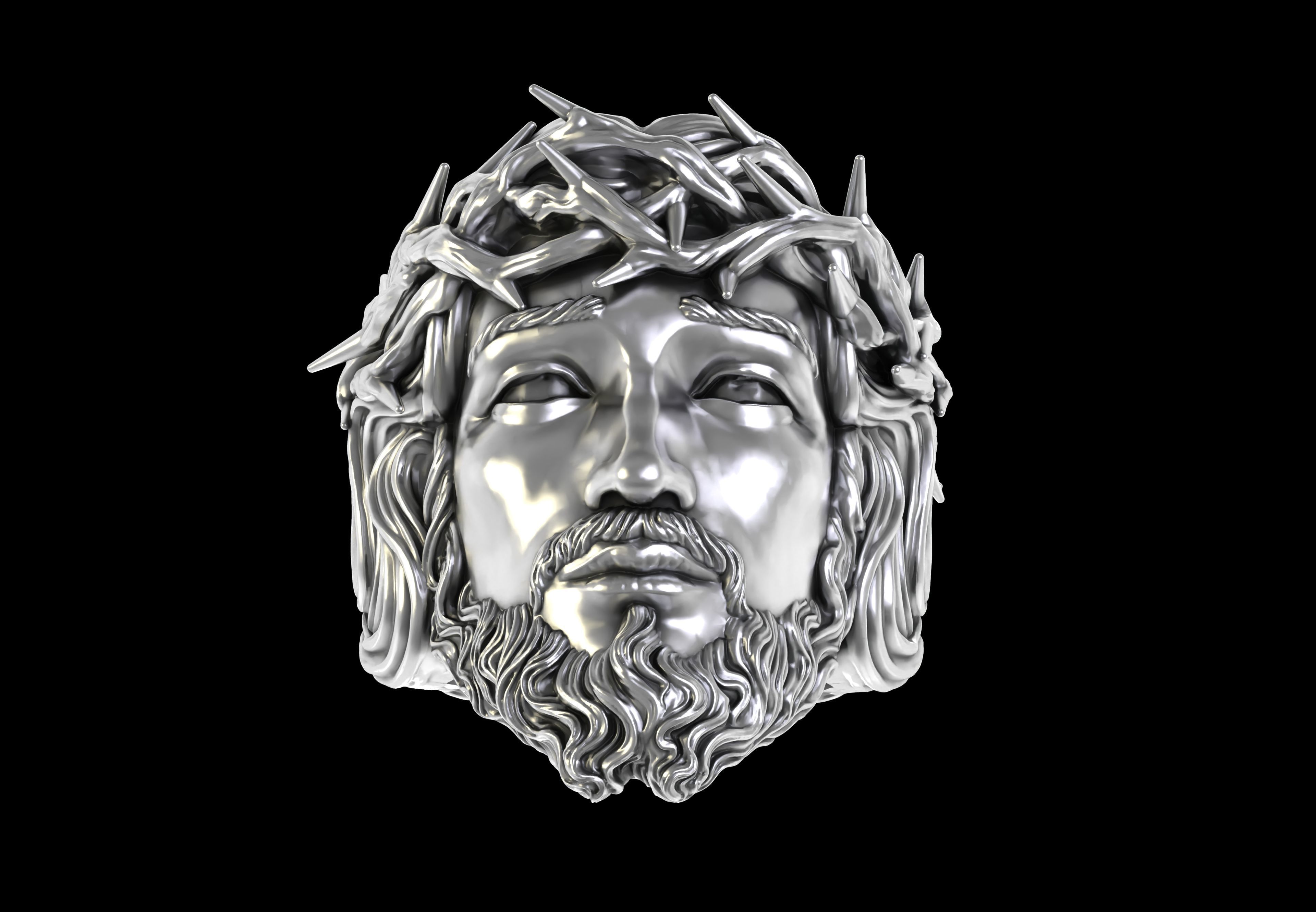 Jesus Ring 3D print model_14