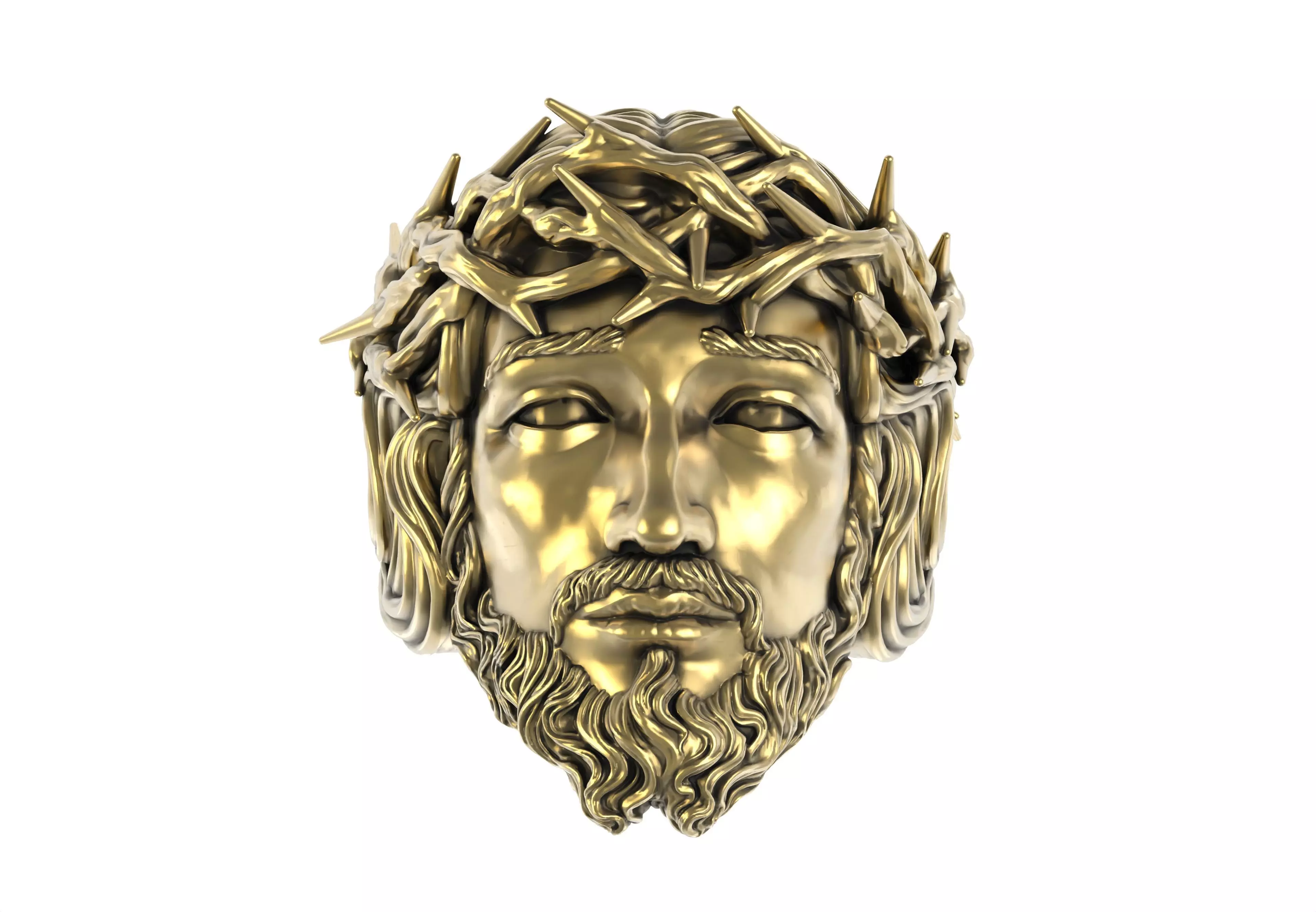 Jesus Ring 3D print model_0