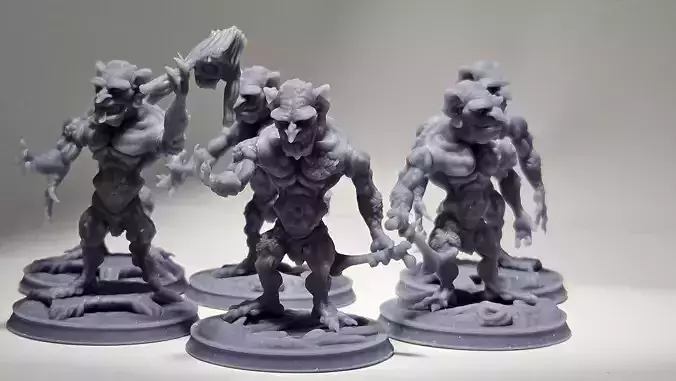 Modular Swamp Trolls 3D print model