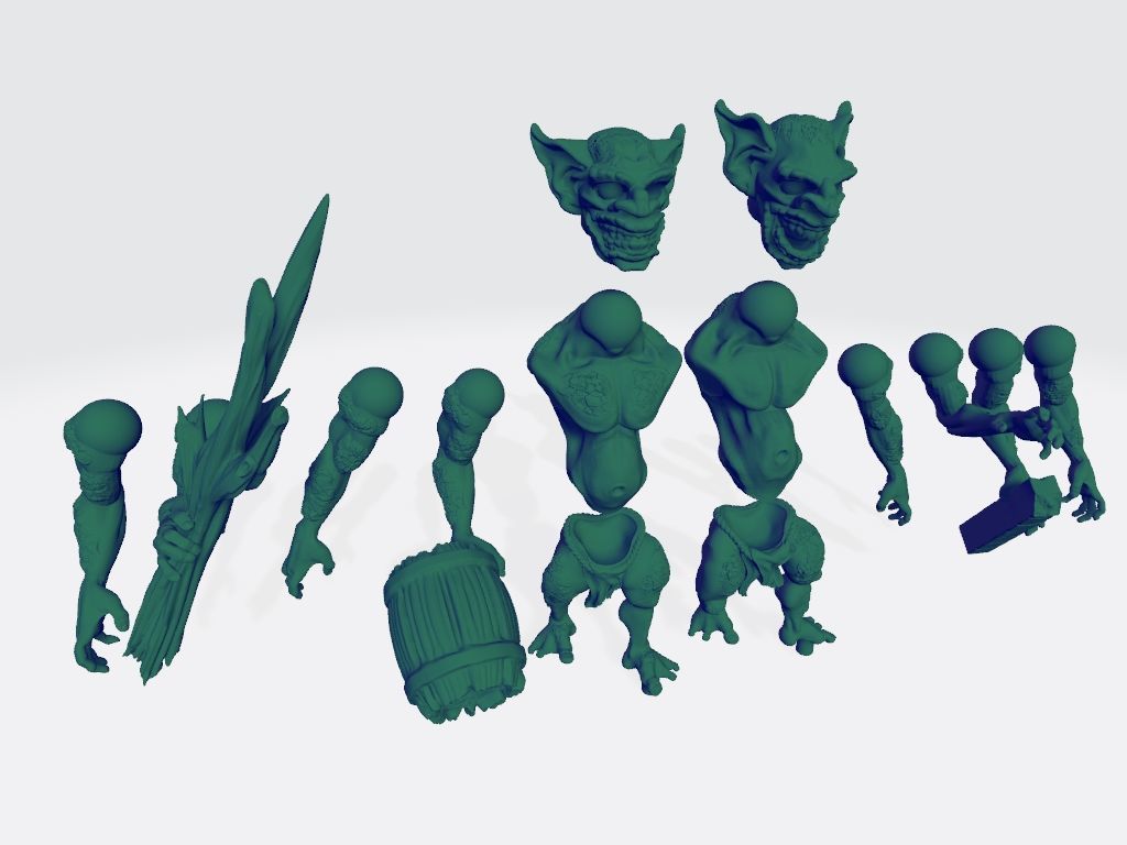 Modular Hill Trolls 3D print model_4