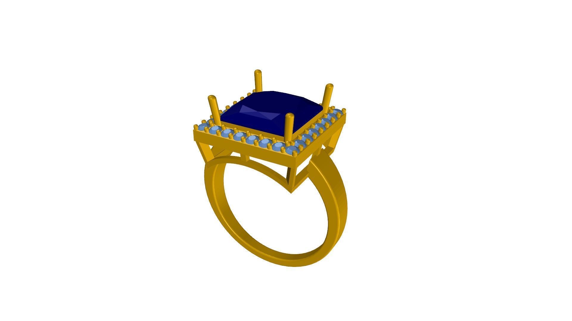 Set of 24 Prong Setting Rings 3D print model_22
