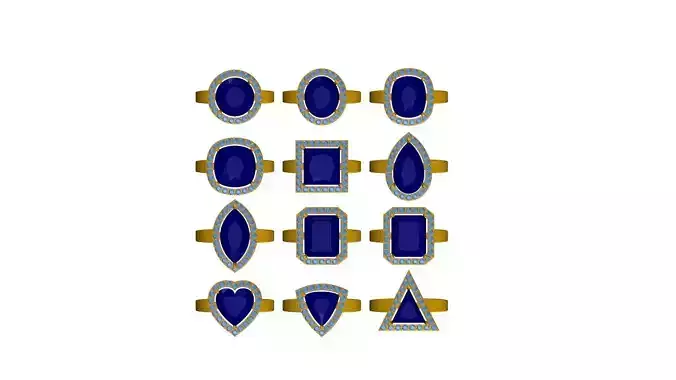 Set of 24 Prong Setting Rings 