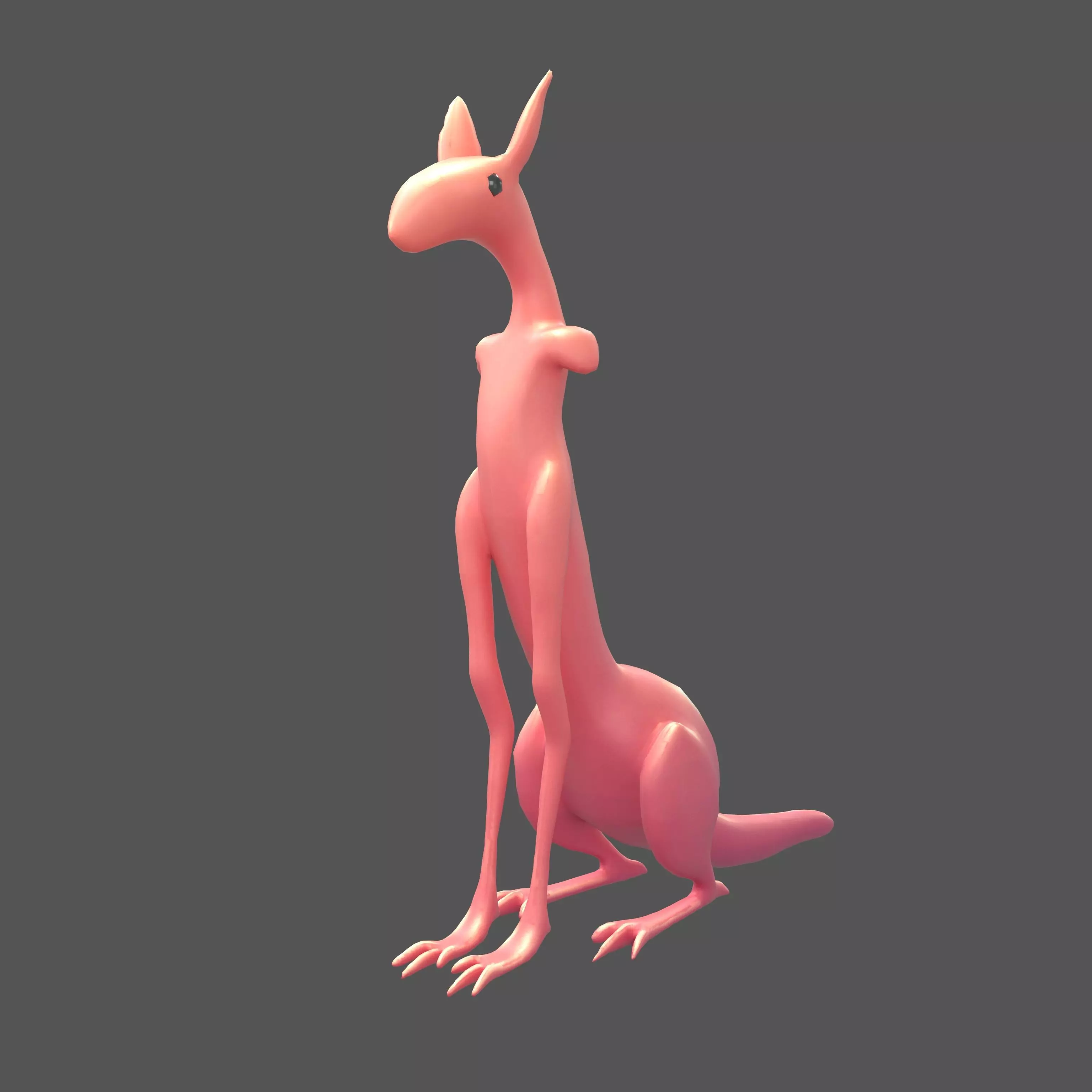 Sleek Monster v1 002 Low-poly 3D model_0